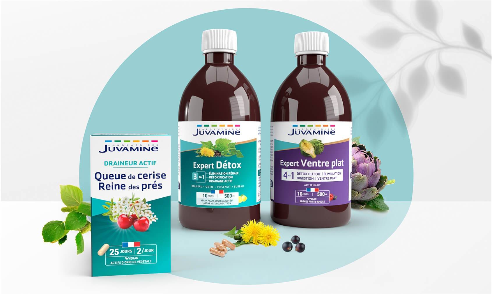 Un organisme allégé grâce à la gamme détox et drainage de Juvamine