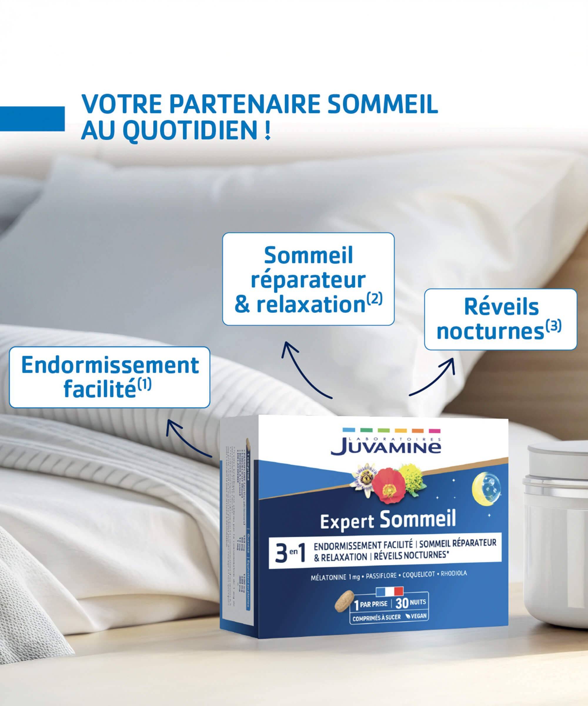 Expert Sommeil 3-en-1 - Endormissement 30 comprimés | Juvamine