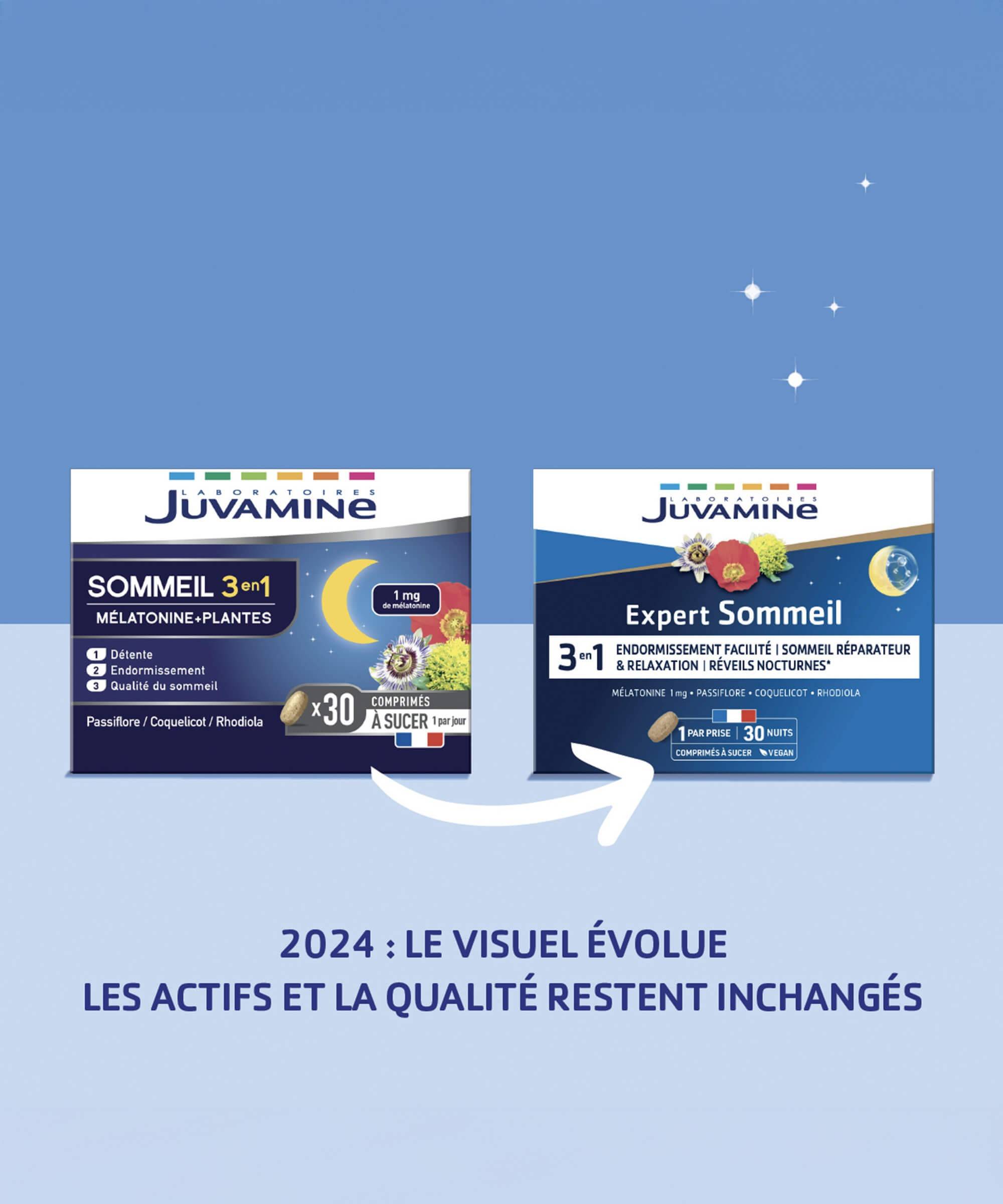 Expert Sommeil 3-en-1 - Endormissement 30 comprimés | Juvamine