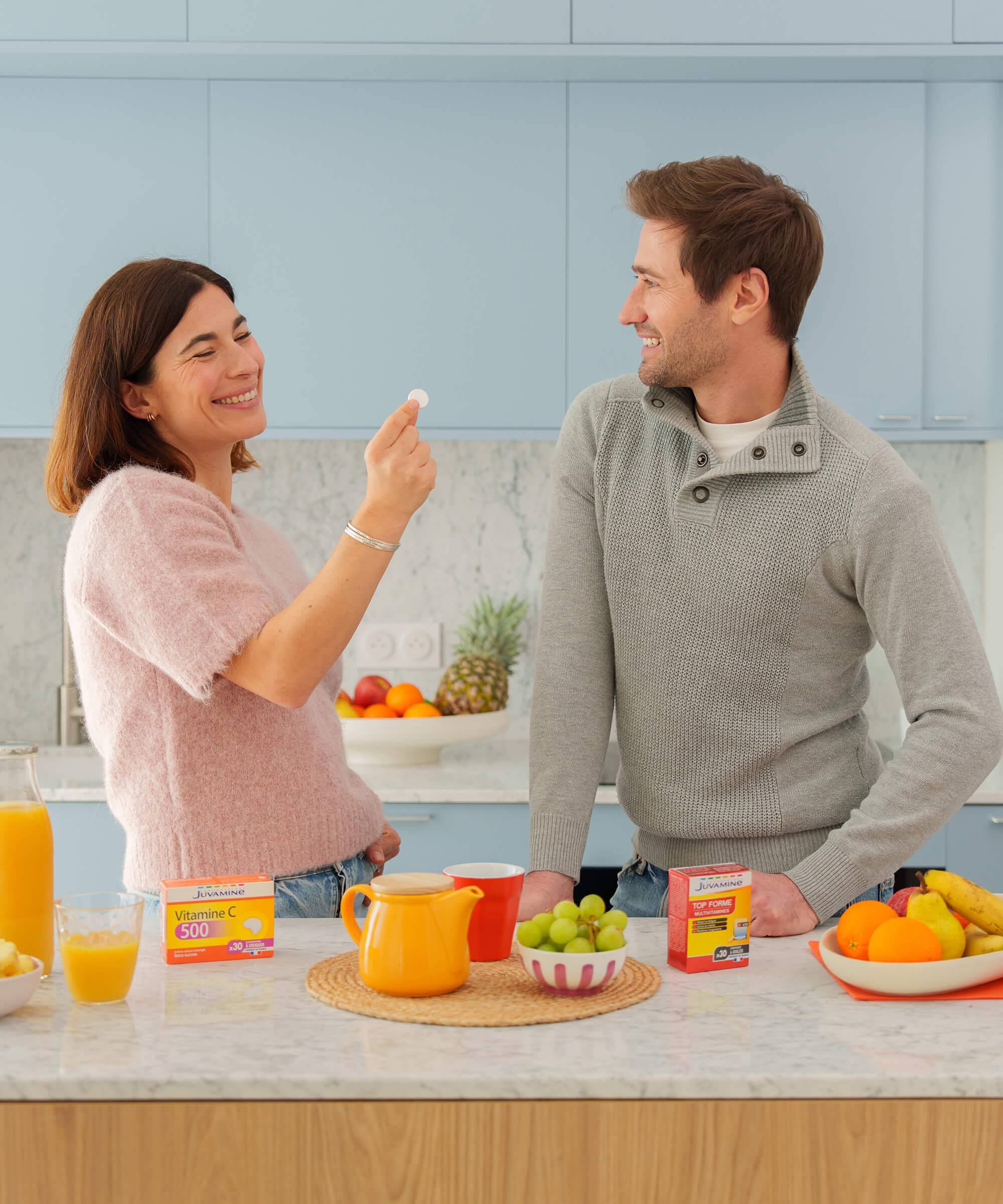 Vitamine C 500 - Réduit la fatigue et soutient l'immunité, 30 comprimés | Juvamine