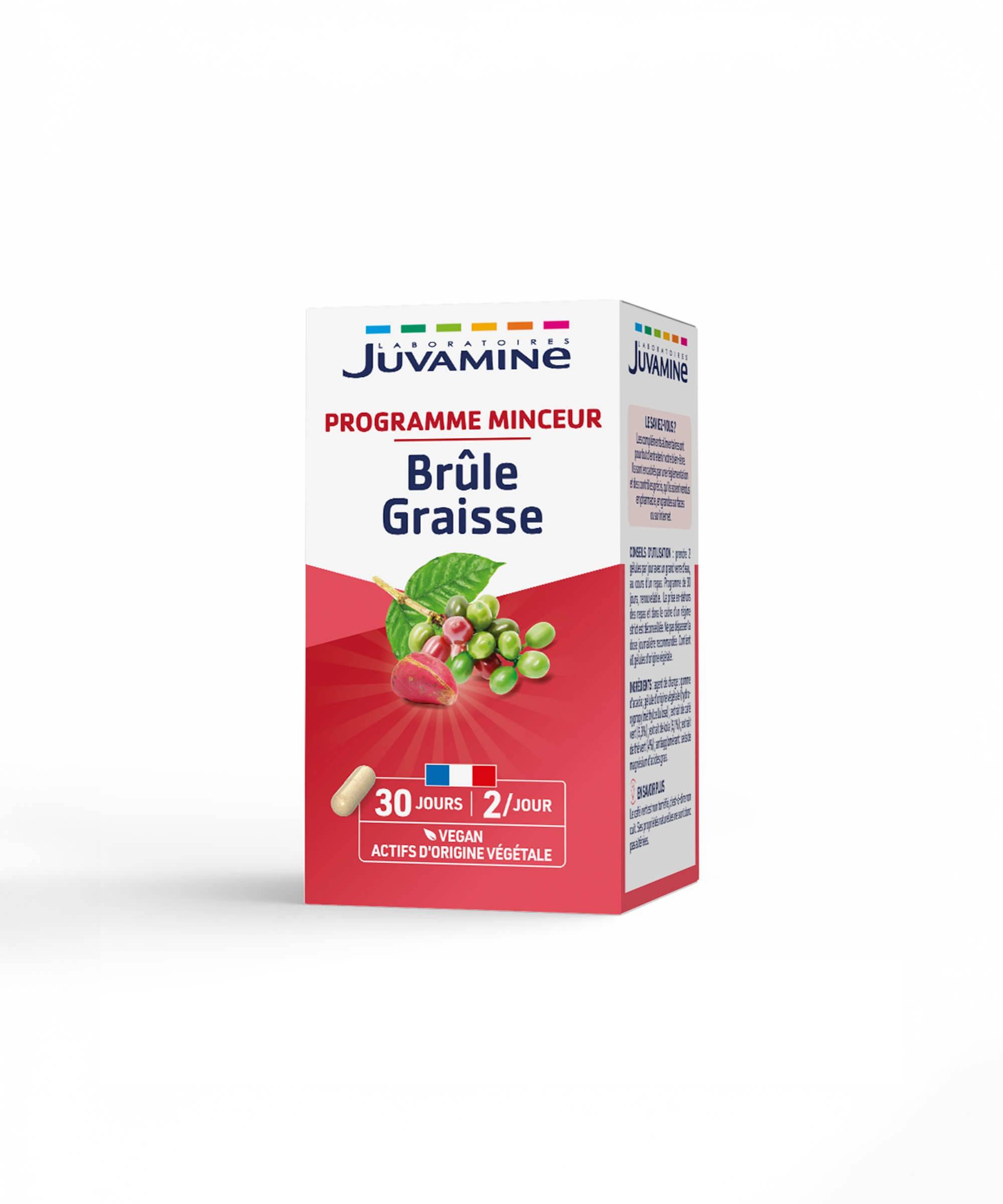 Brûle-Graisse - Programme Minceur 60 Gélules d'origine Végétale | Juvamine