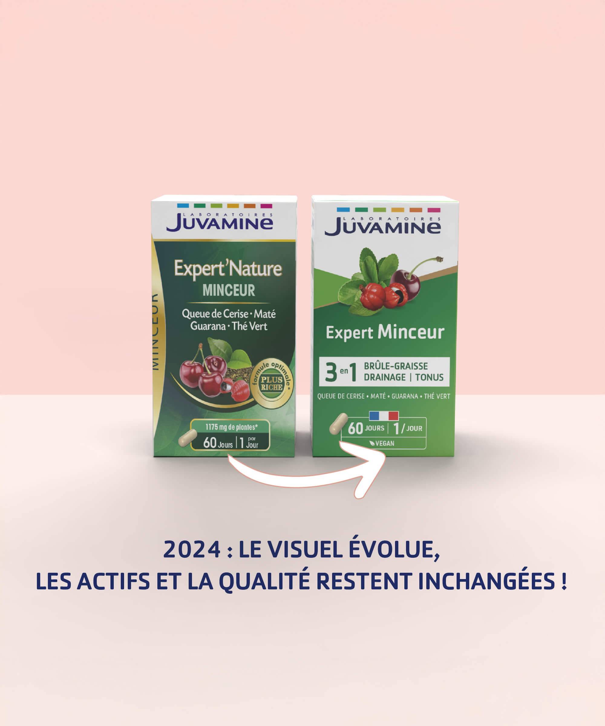 Expert Minceur 3-en-1 - 60 Gélules d'origine Végétale | Juvamine
