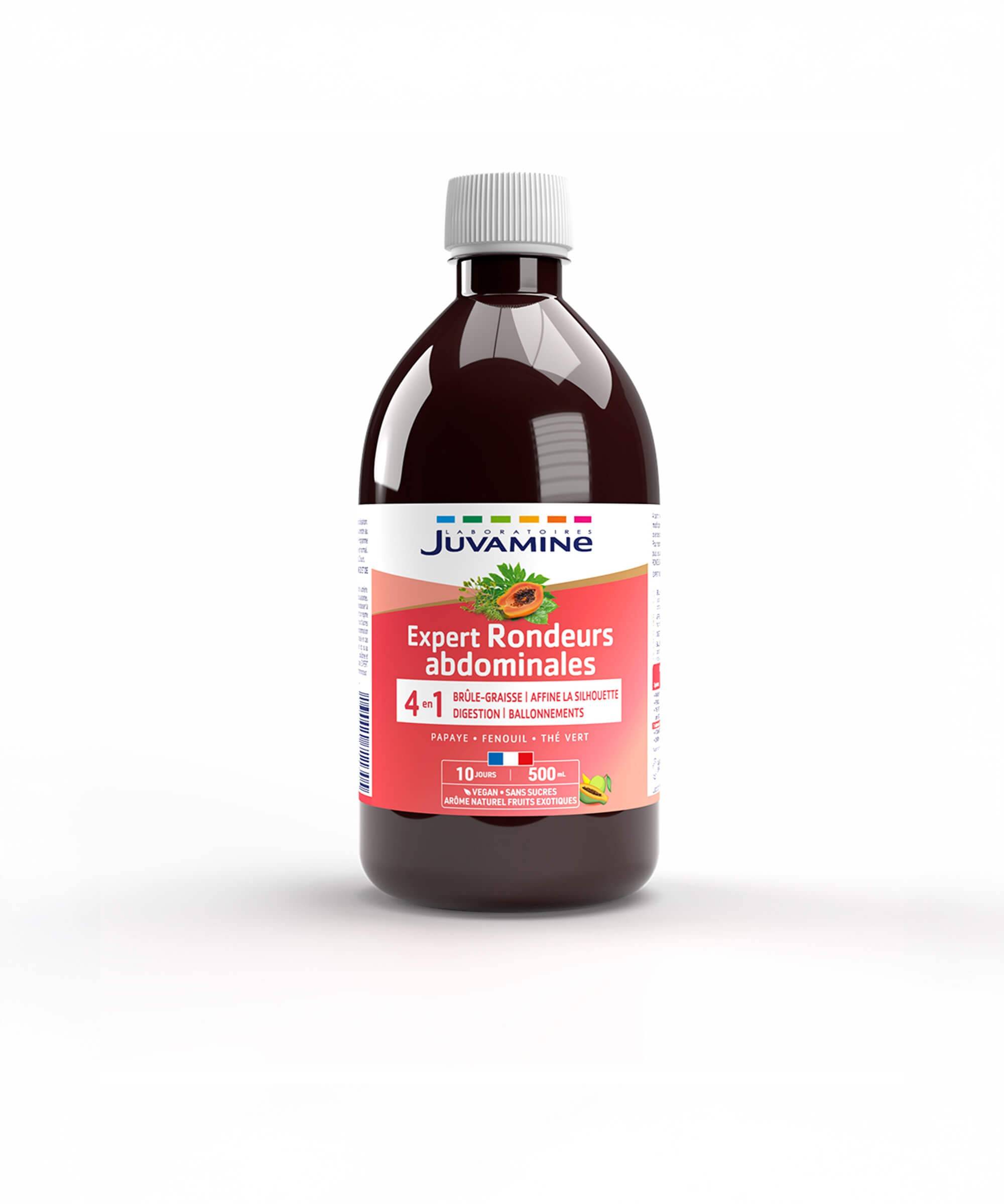Expert Rondeurs Abdominales 4-en-1 - Brûle-Graisse 500 ml à diluer | Juvamine