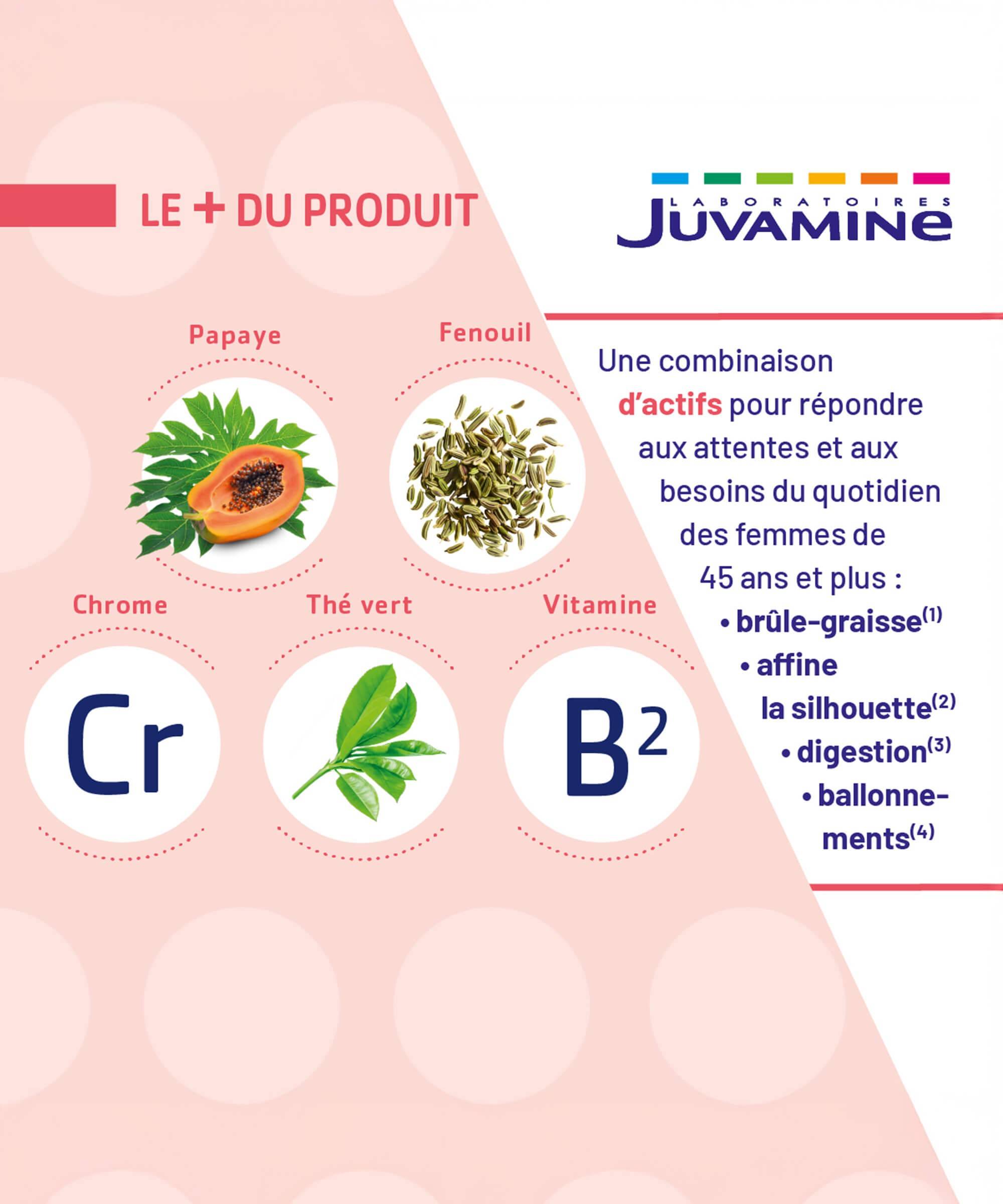 Expert Rondeurs Abdominales 4-en-1 - Brûle-Graisse 500 ml à diluer | Juvamine