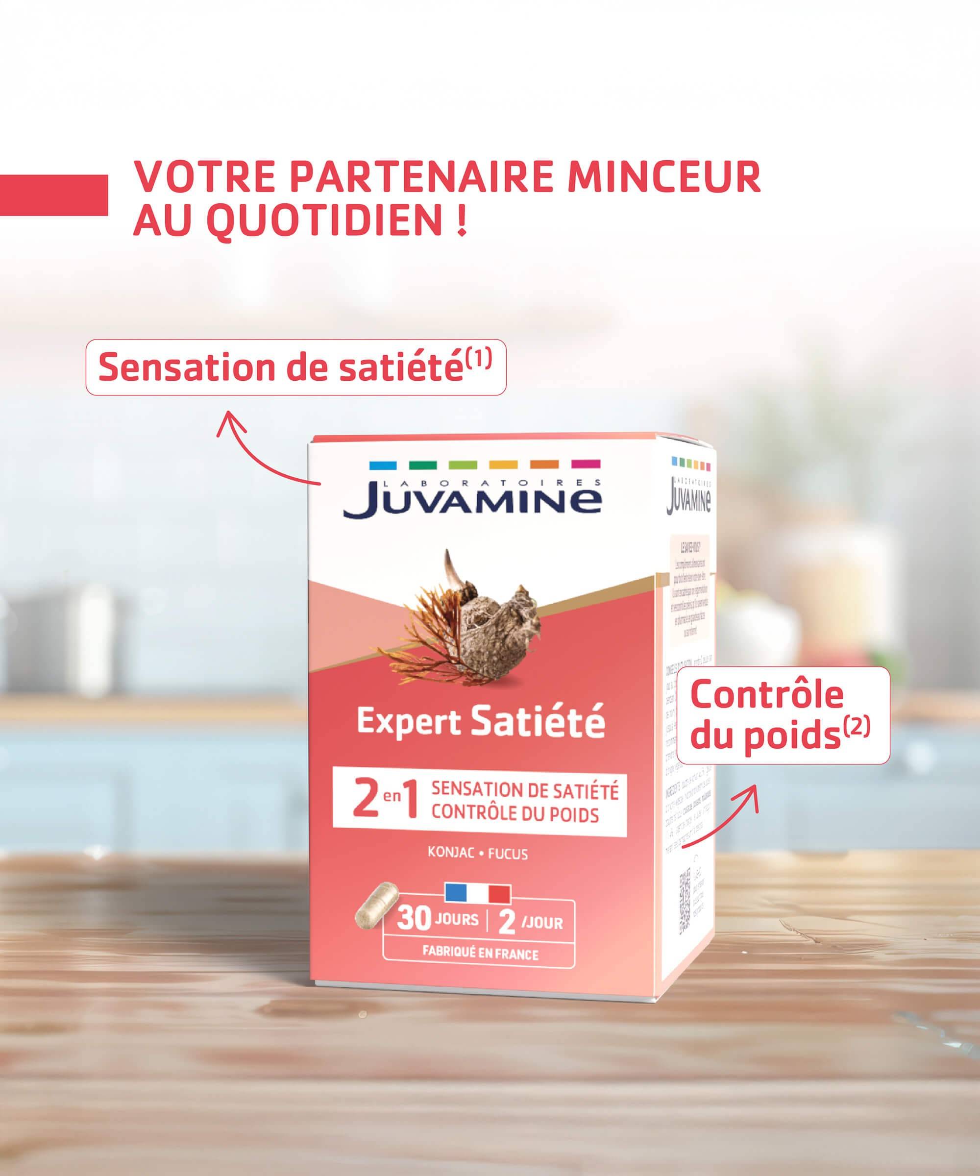 Expert Satiété 2-en-1 - Contrôle du Poids 30 jours | Juvamine
