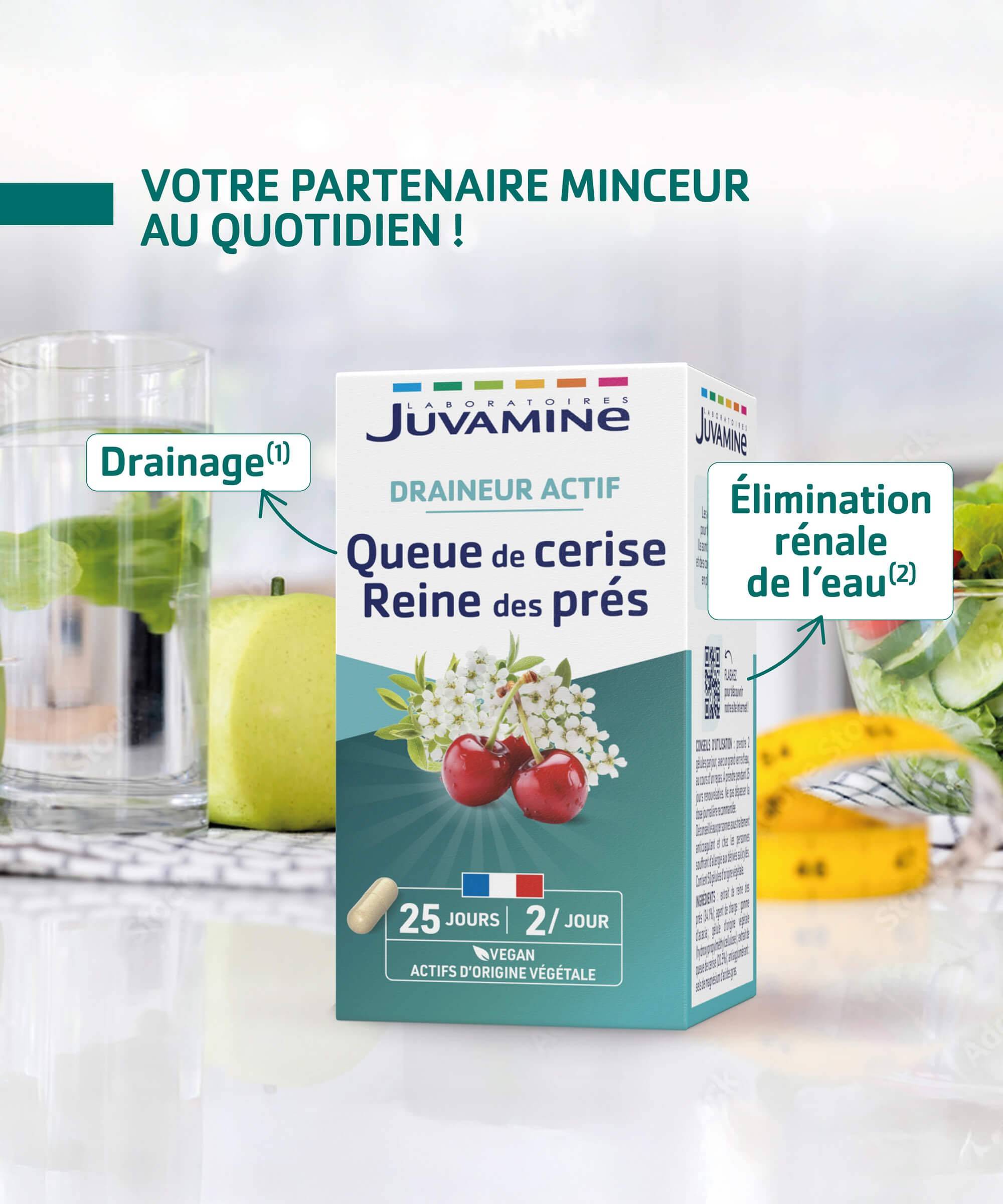 Queue de Cerise Reine des Prés - Draineur Actif 50 gélules | Juvamine