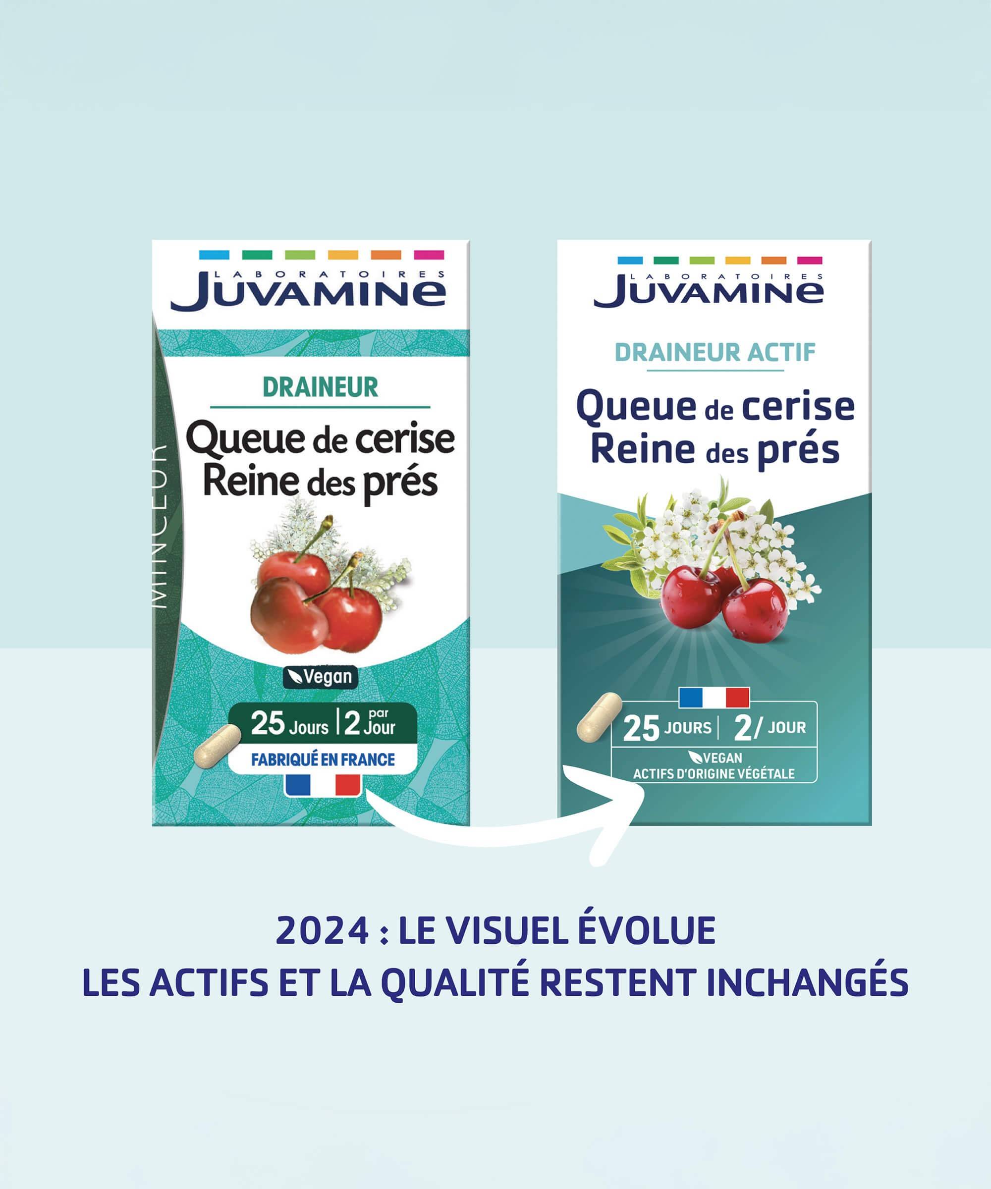 Queue de Cerise Reine des Prés - Draineur Actif 50 gélules | Juvamine