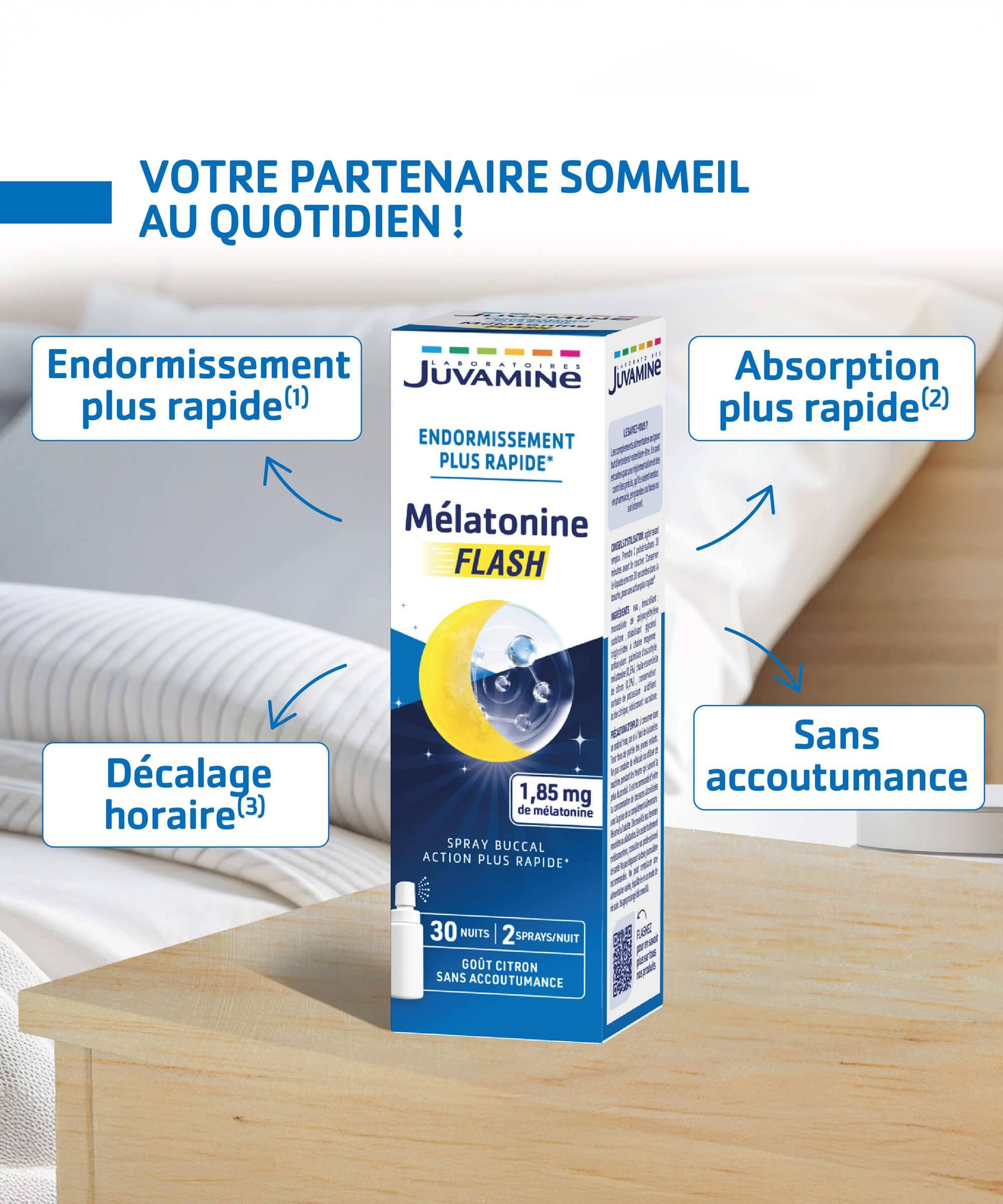 Spray Mélatonine Flash - Endormissement Rapide 15 mL | Juvamine