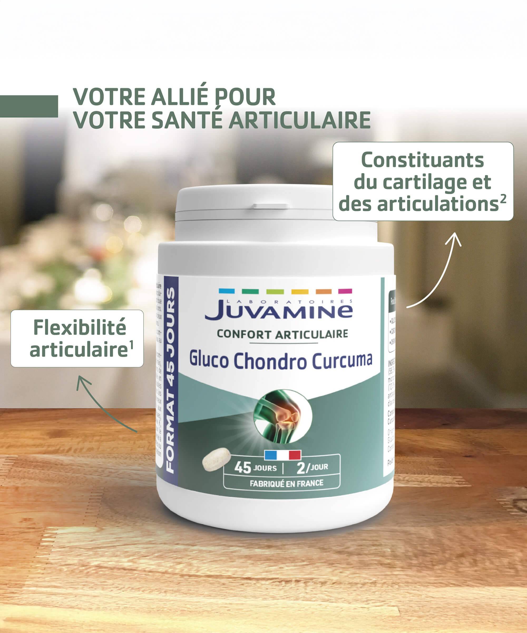 Curcuma Chondroïtine Glucosamine - Articulations 90 comprimés | Juvamine