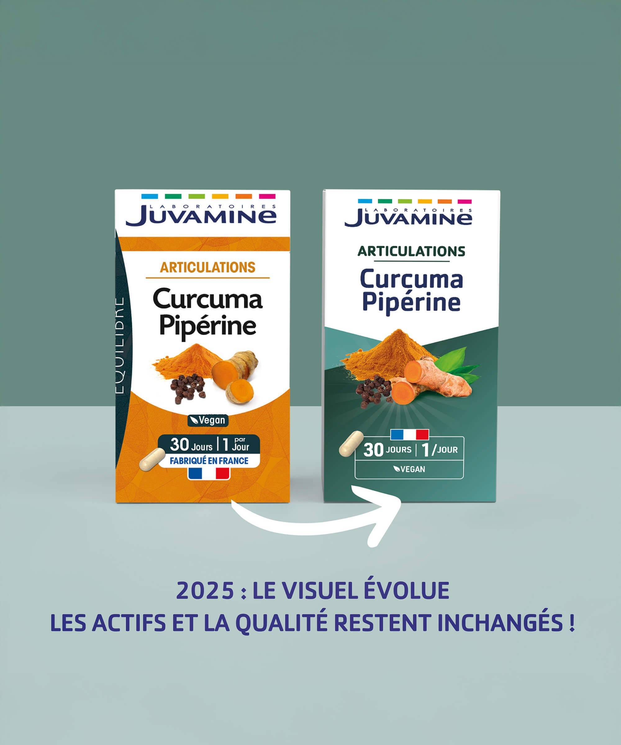 Curcuma Pipérine - Articulations 30 gélules | Juvamine