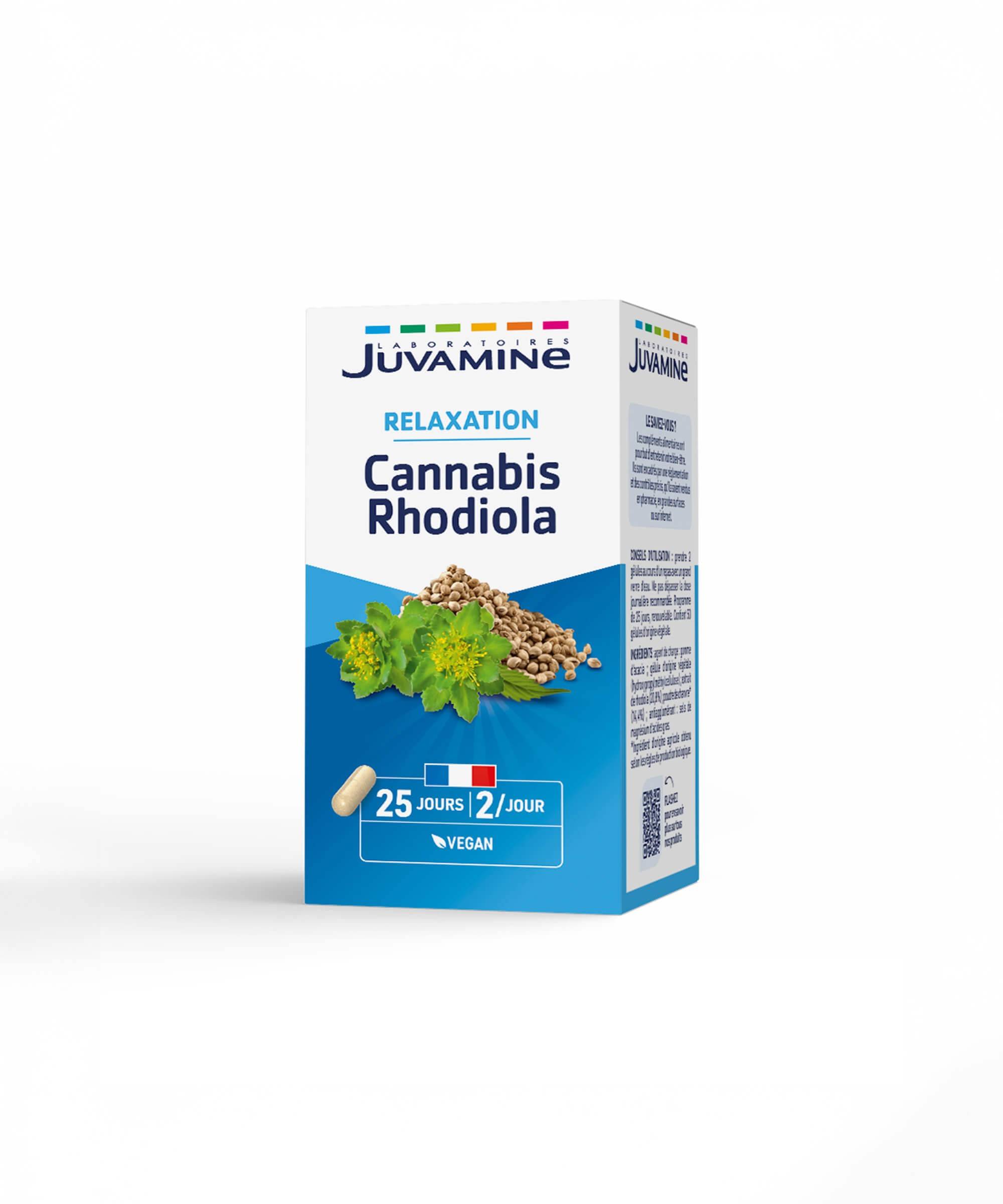Cannabis Rhodiola - Relaxation 50 gélules | Juvamine