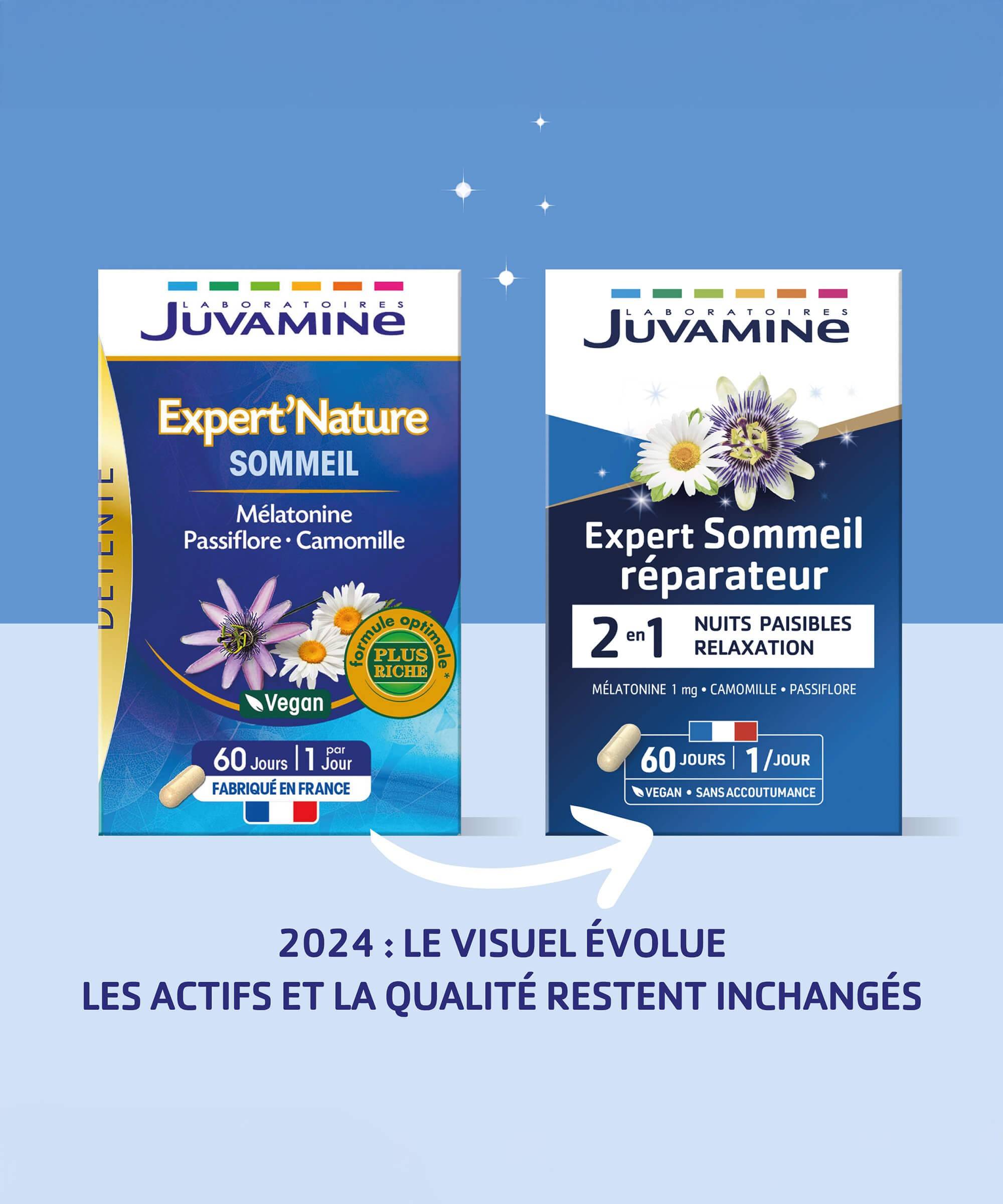 Expert Sommeil Réparateur 2-en-1 - Nuit Paisible 60 gélules | Juvamine