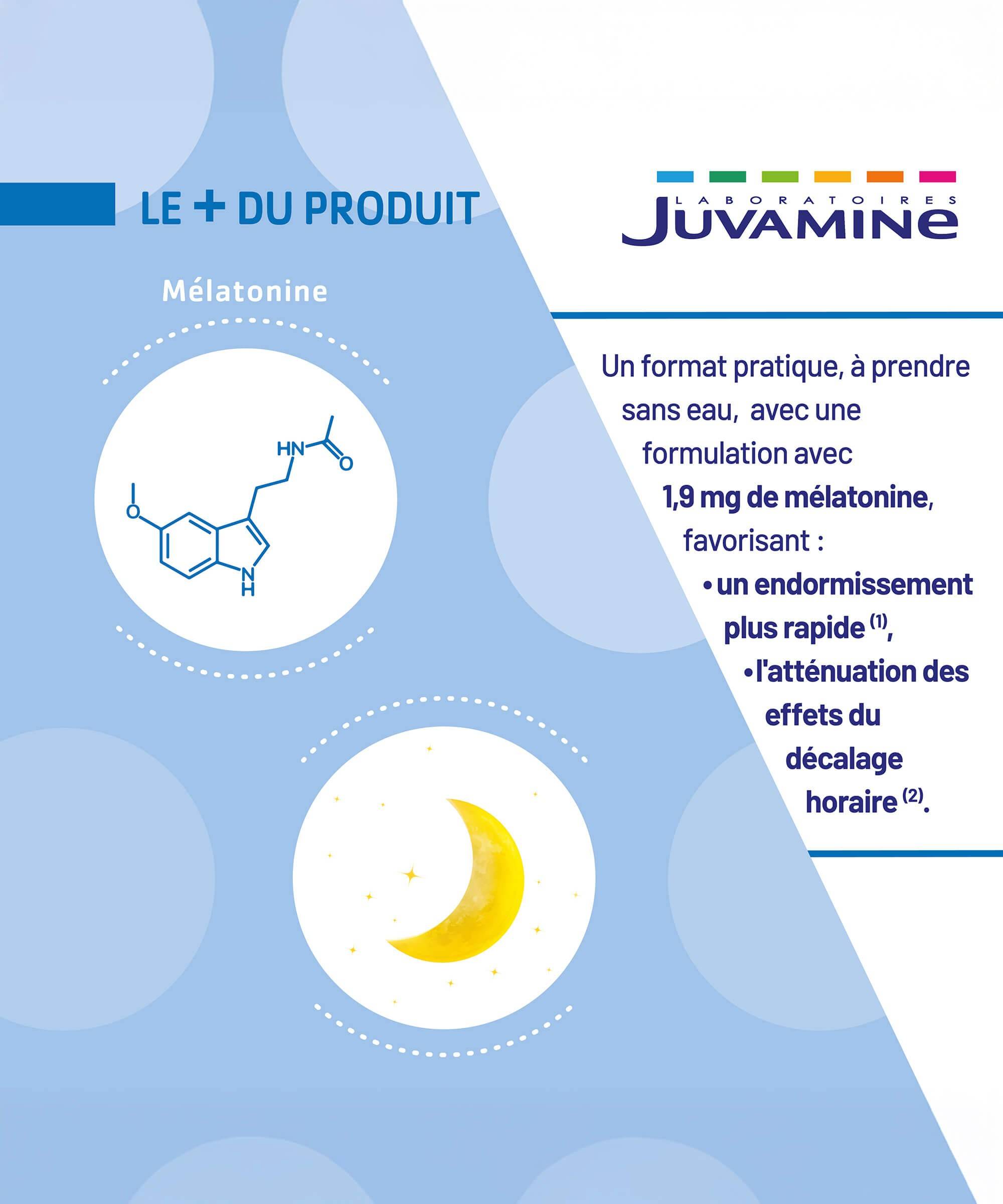 Mélatonine Flash - Endormissement plus Rapide* 60 comprimés | Juvamine