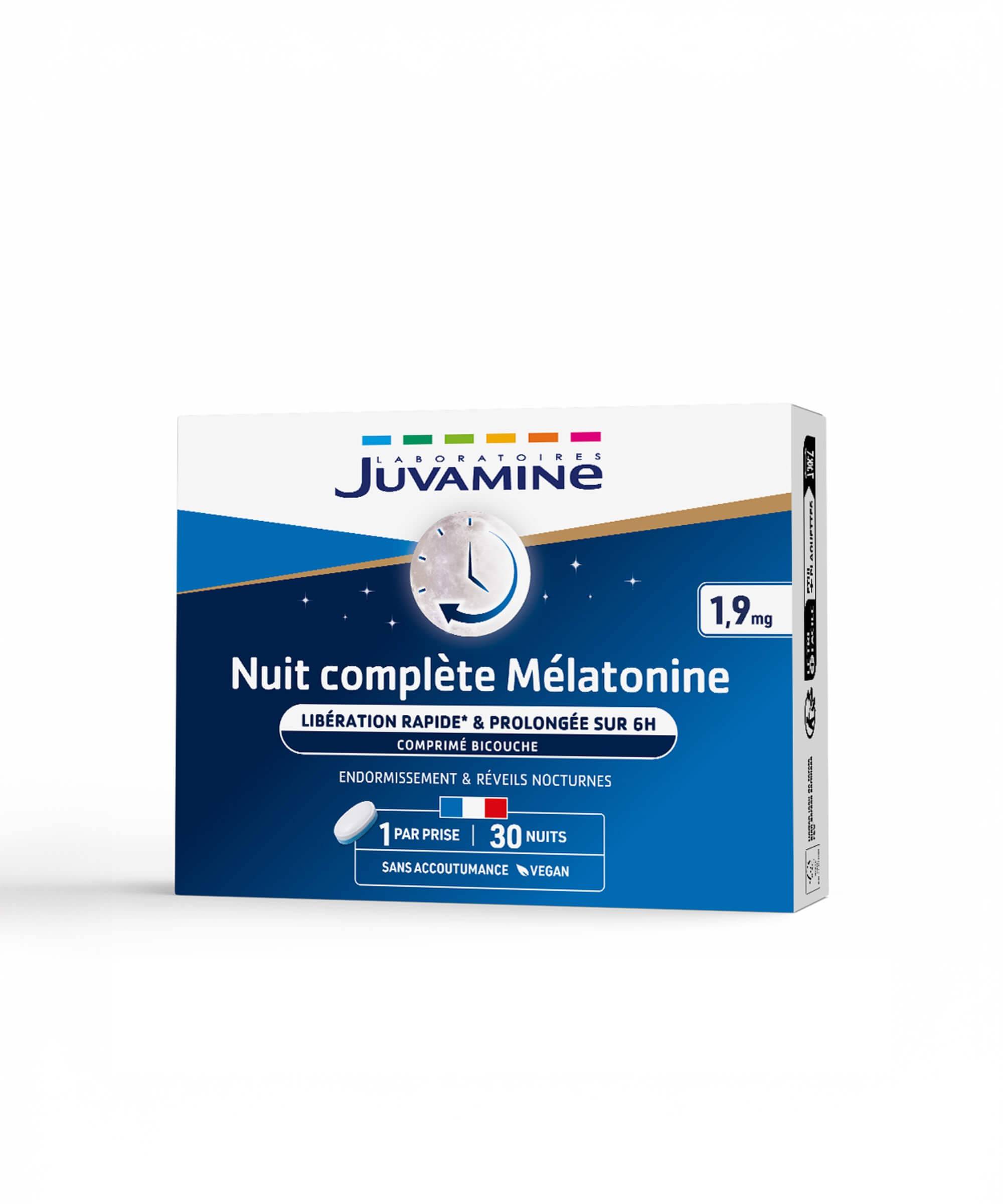 Nuit Complète Mélatonine - Sommeil 30 comprimés | Juvamine