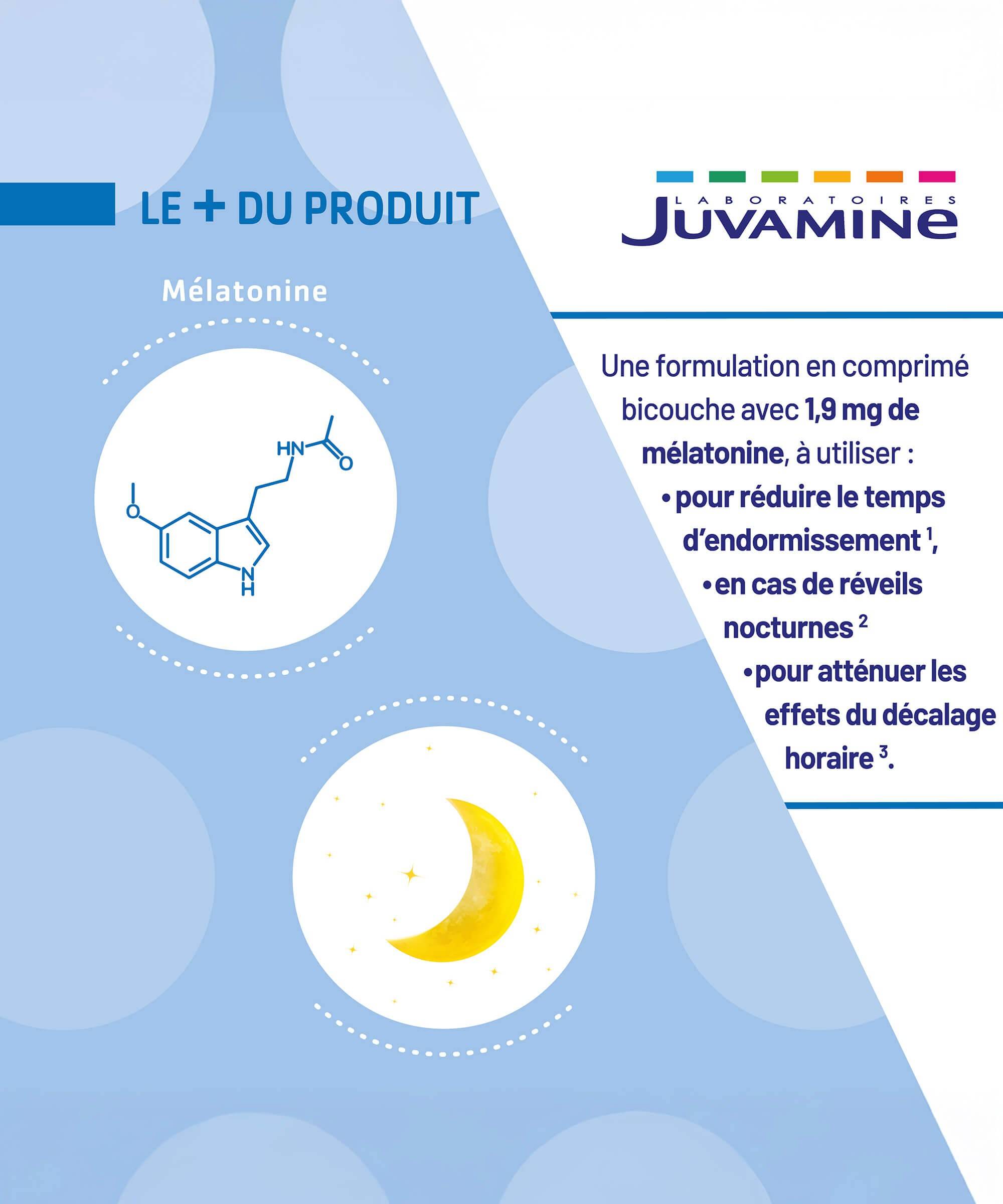 Nuit Complète Mélatonine - Sommeil 30 comprimés | Juvamine