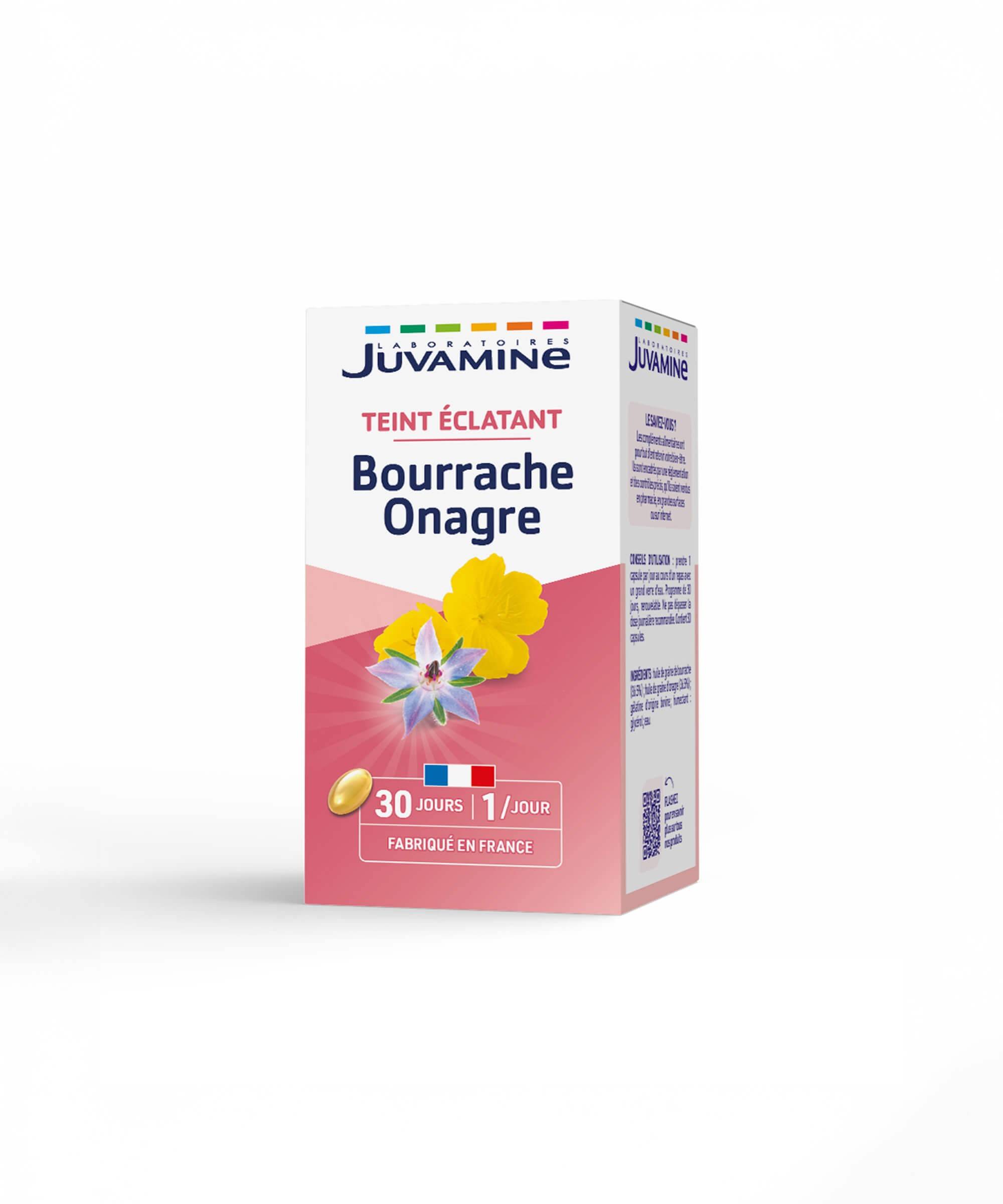 Bourrache Onagre - Teint éclatant 30 capsules | Juvamine