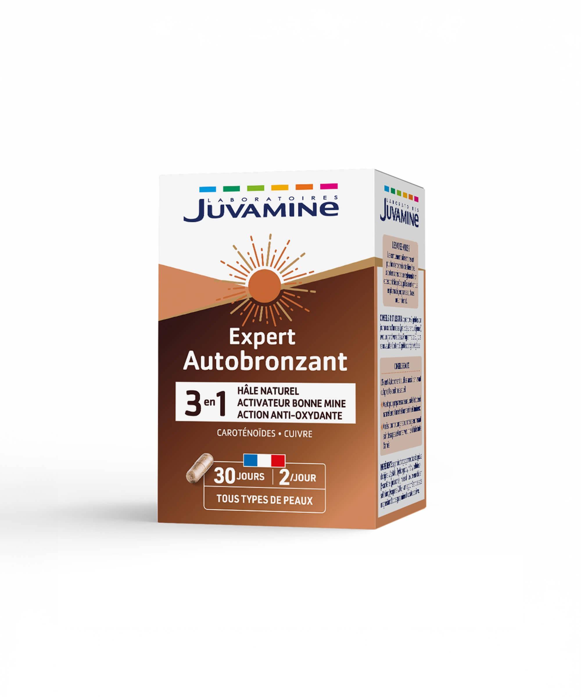 EXPERT AUTOBRONZANT -  Hâle naturel - activateur bonne mine - action antioxydante - 60 gélules | Juvamine