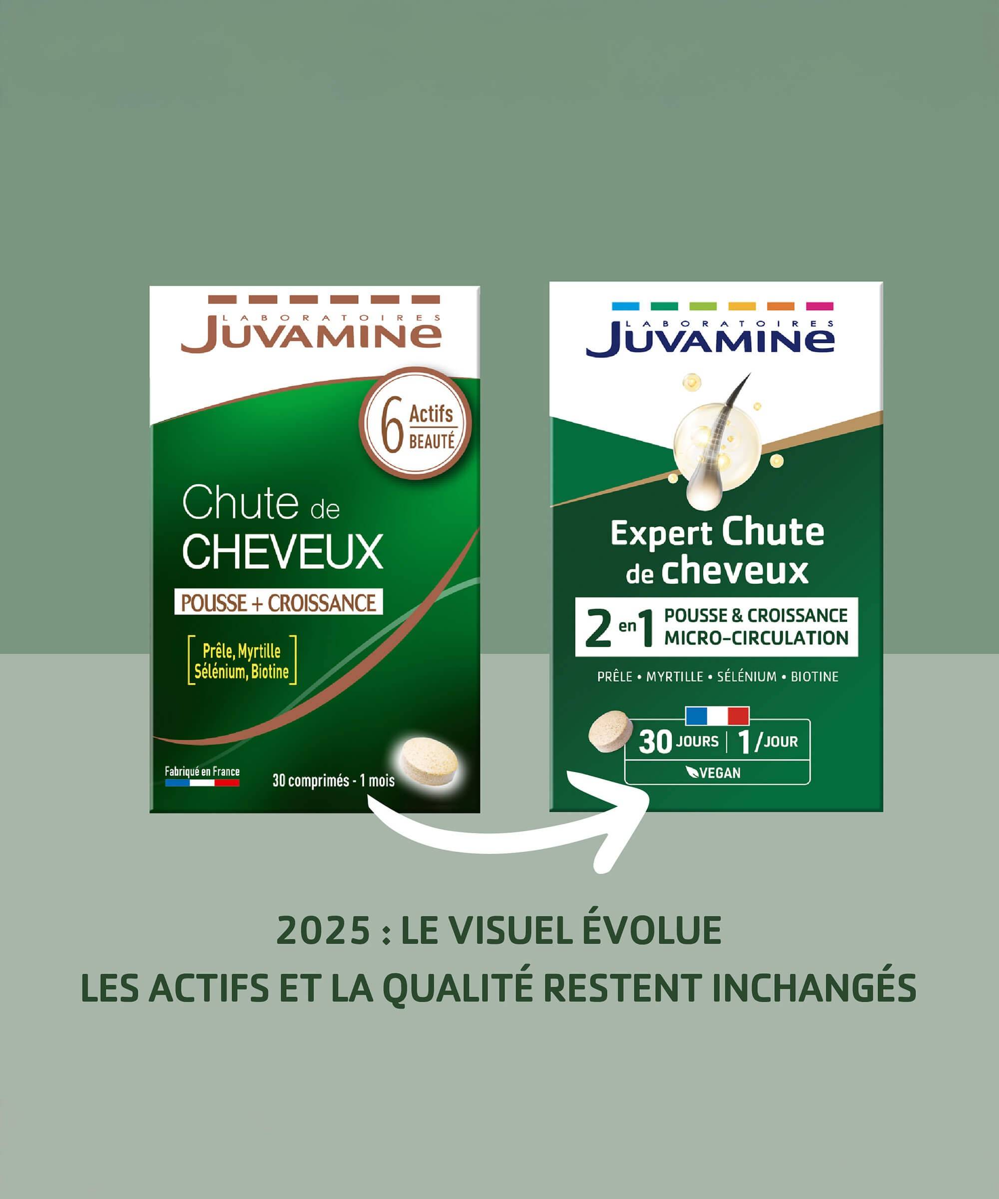 Expert Chute de Cheveux - Pousse et Croissance 30 comprimés | Juvamine
