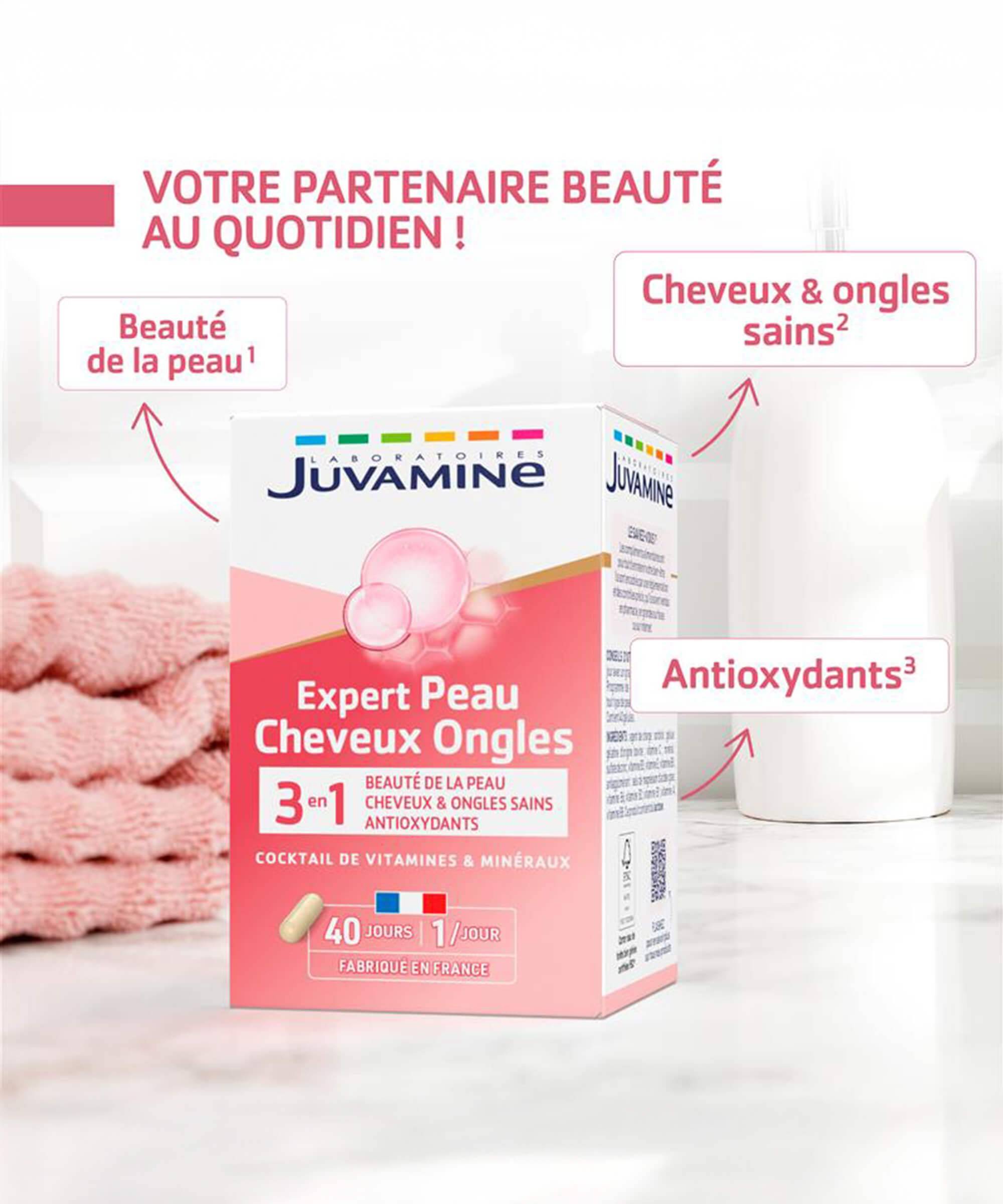 Expert Peau Cheveux Ongles - Force Capillaire et Beauté 40 gélules | Juvamine