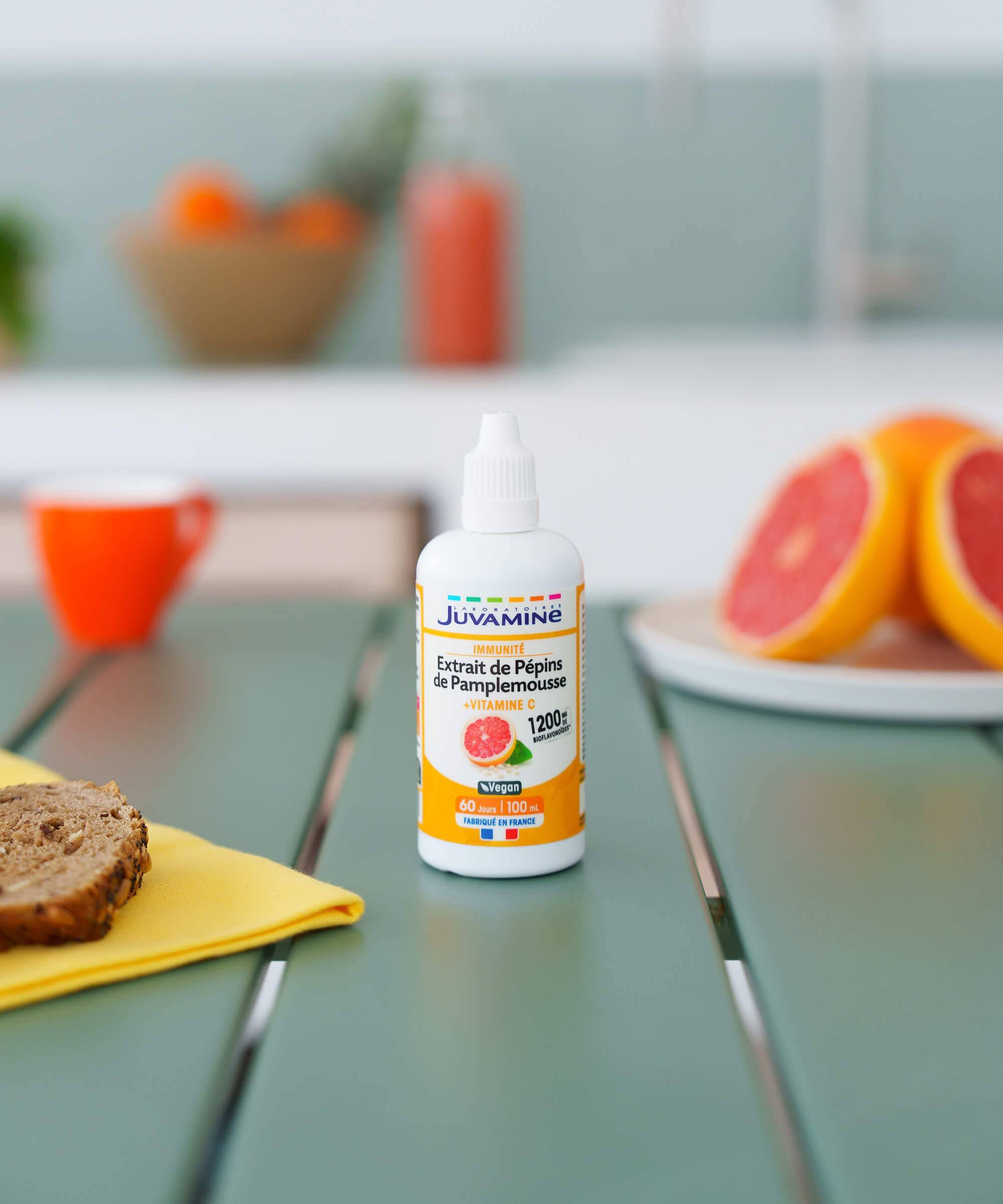 Extrait de Pépins de Pamplemousse 1200 mg* - Immunité 100 mL à diluer | Juvamine