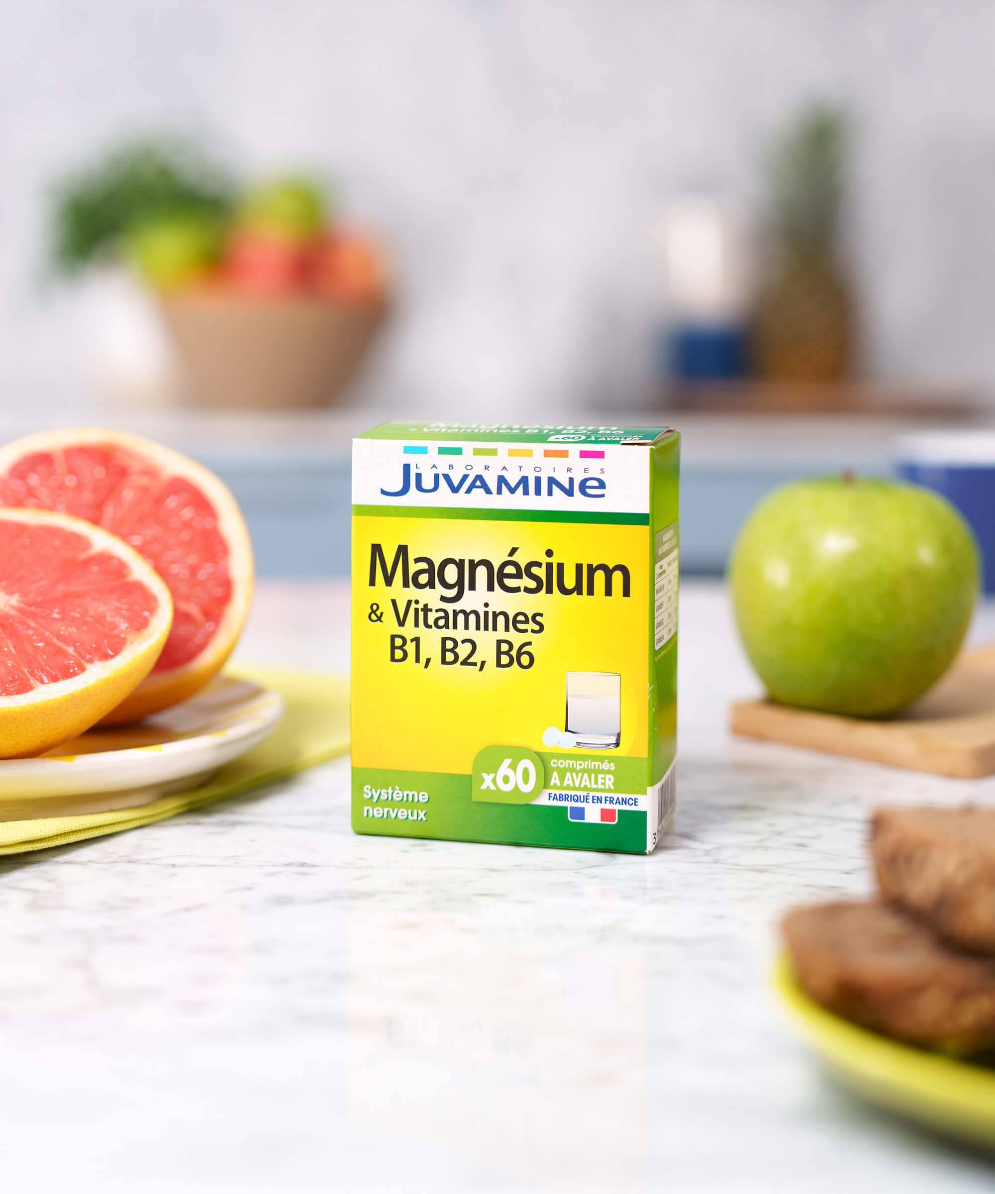 Magnésium + Vitamines B1 B2 B6 - Équilibre 60 comprimés | Juvamine
