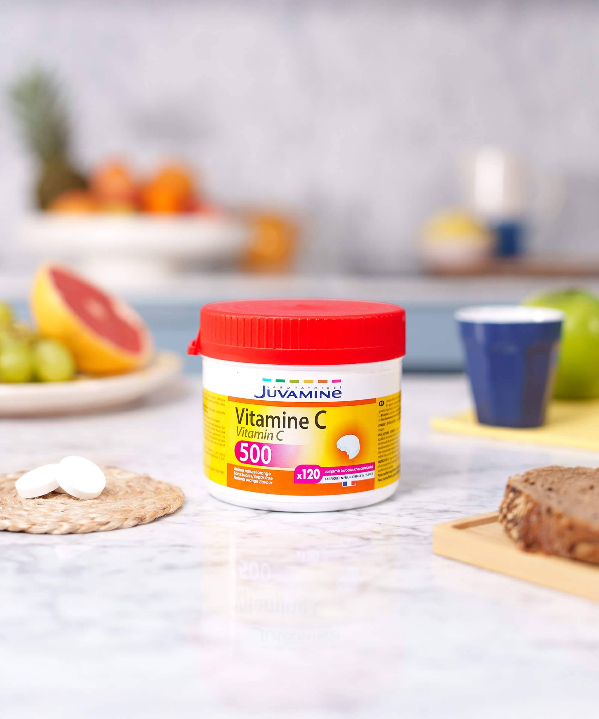 Vitamine C 500 Maxi - Réduit fatigue, format 120 comprimés | Juvamine