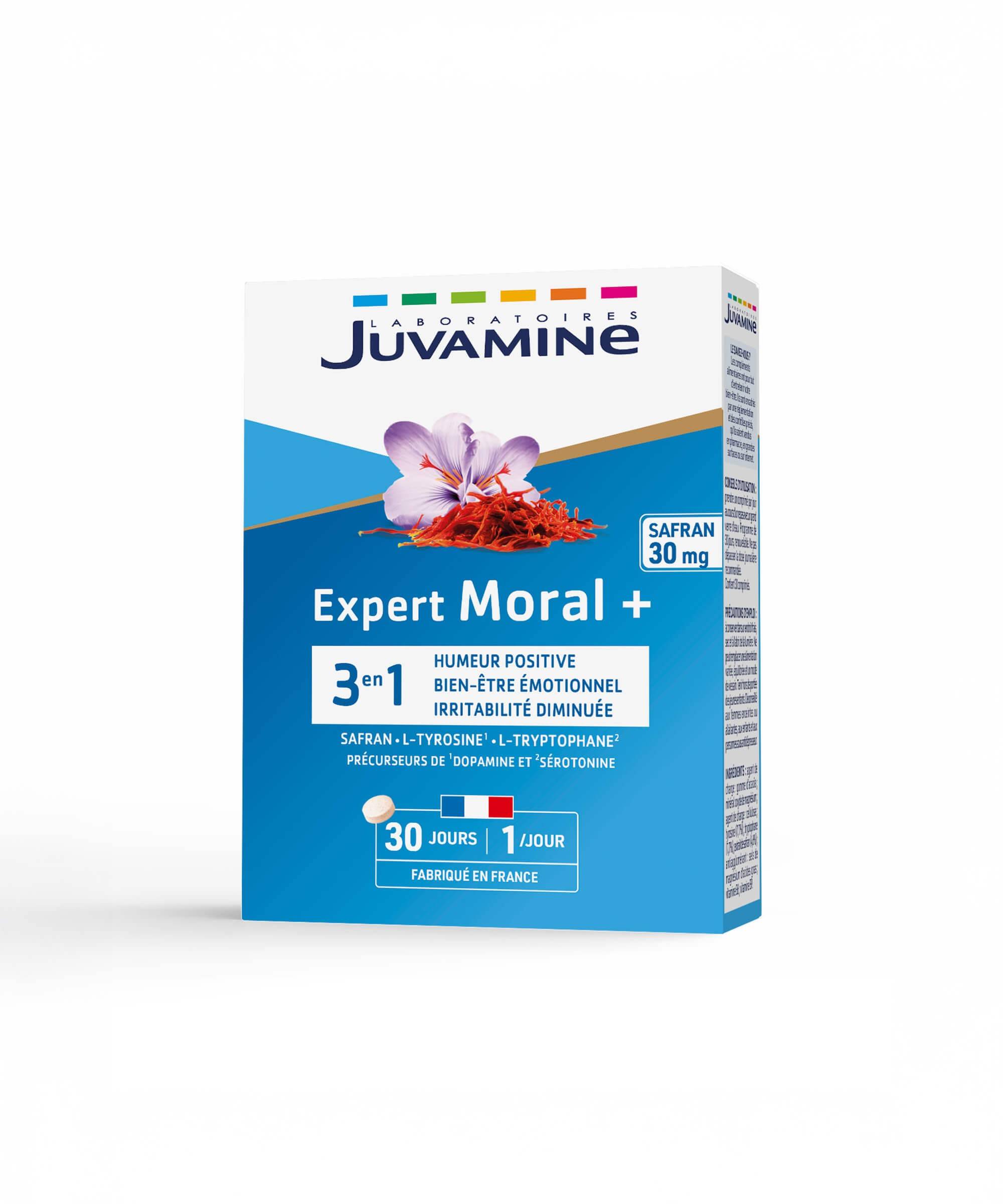 Expert Moral + 3-en-1 - Safran - Tyrosine - Tryptophane | Juvamine