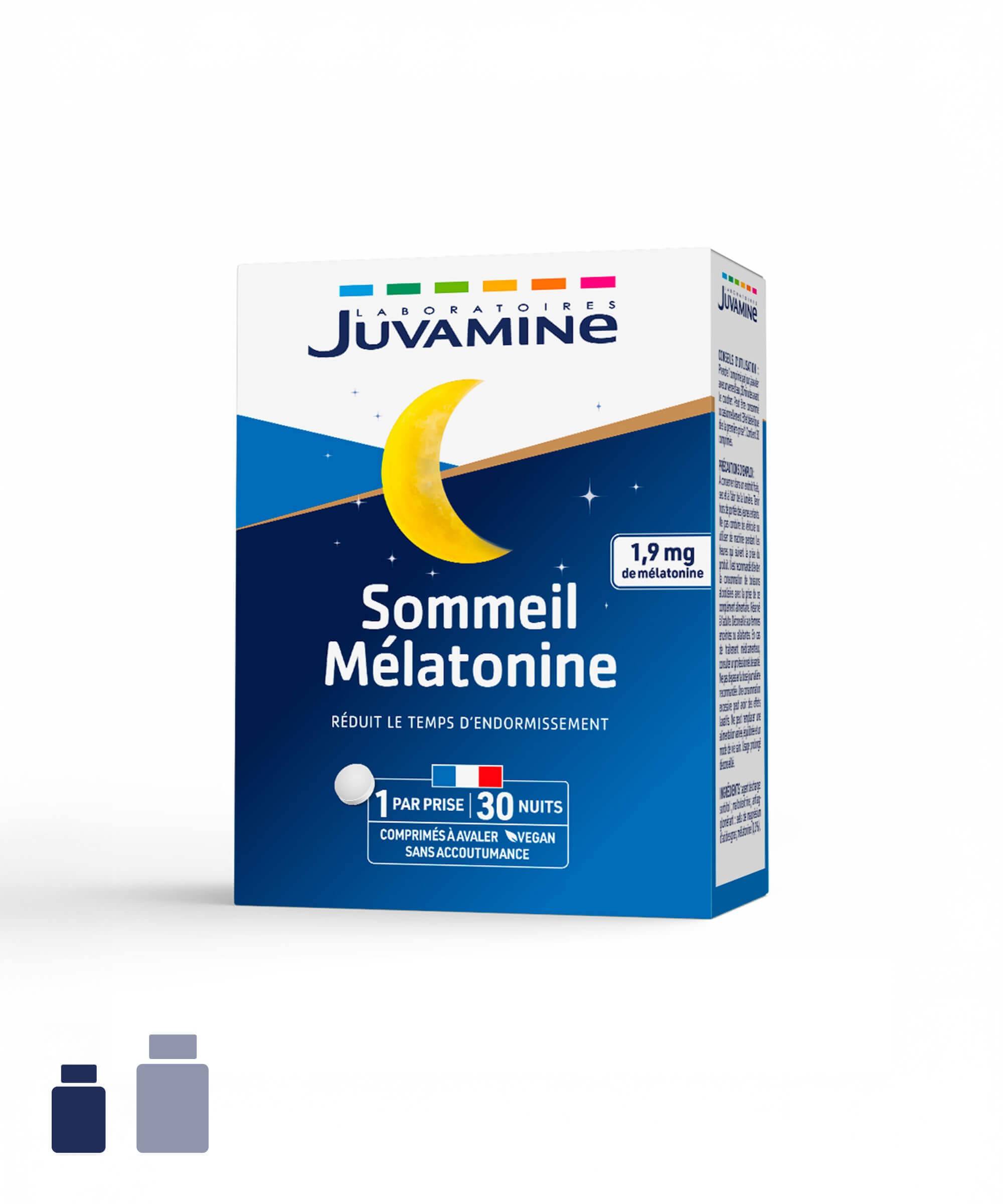 Sommeil Mélatonine - Endormissement 30 comprimés | Juvamine