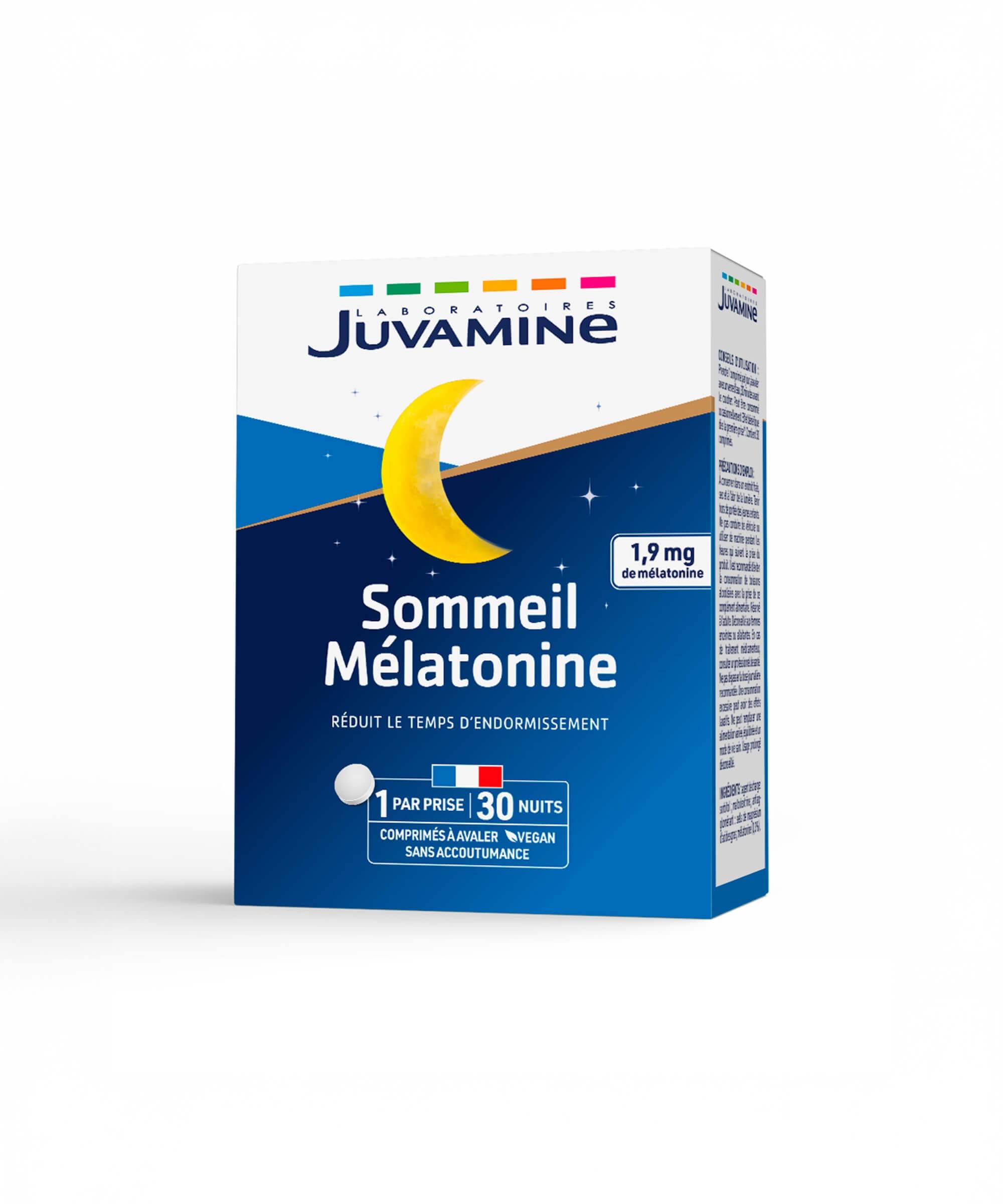 Sommeil Mélatonine - Endormissement 30 ou 150 comprimés | Juvamine