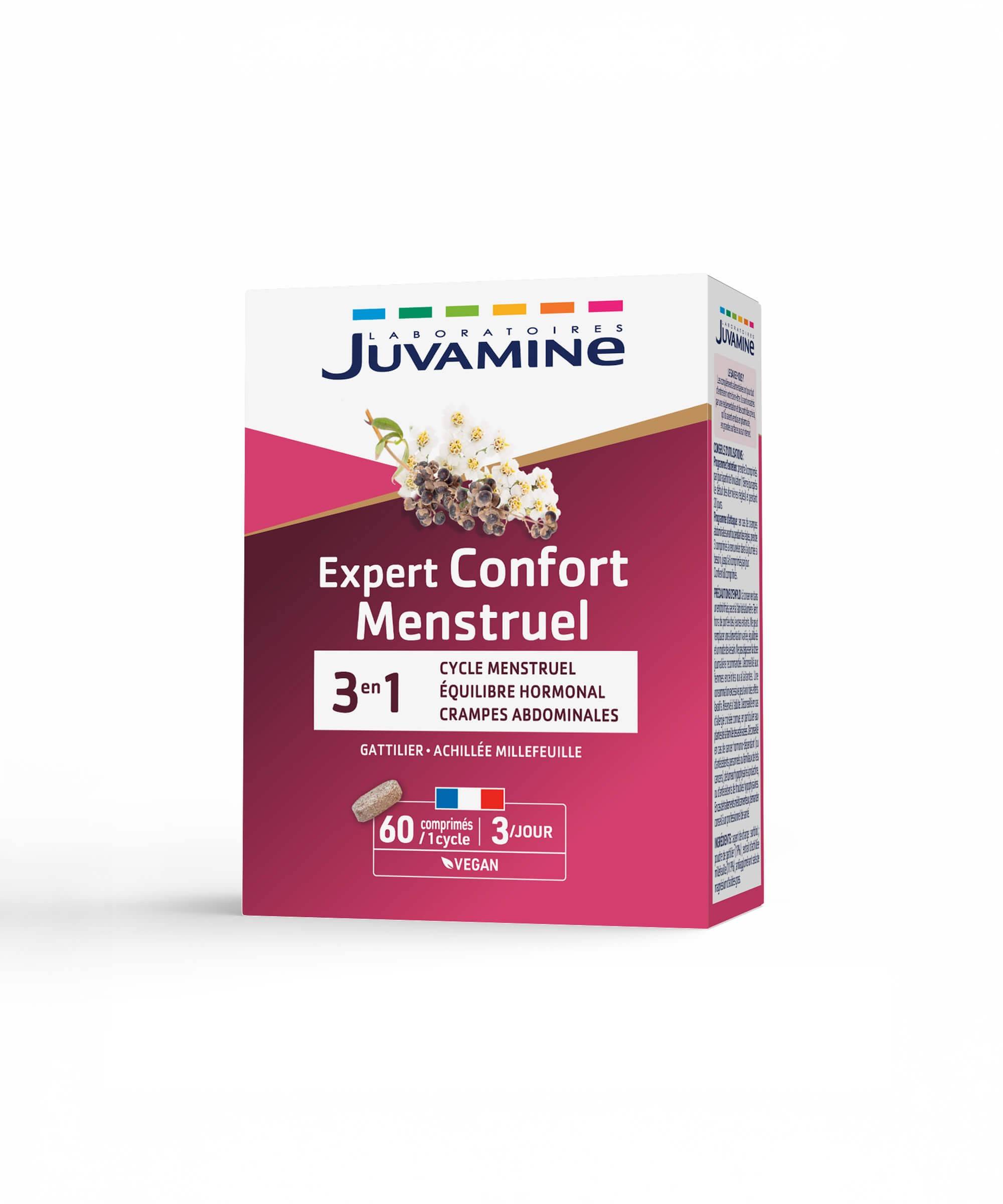 Expert Confort Menstruel 3-en-1 - 60 comprimés | Juvamine