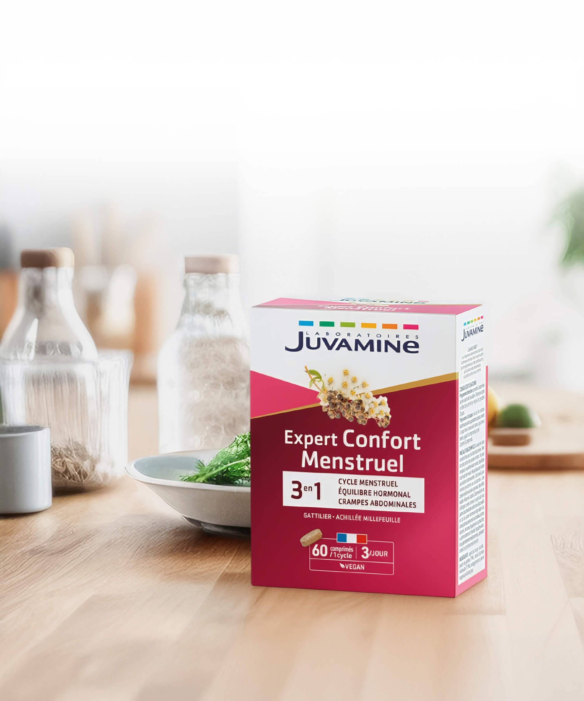 Expert Confort Menstruel 3-en-1 - 60 comprimés | Juvamine