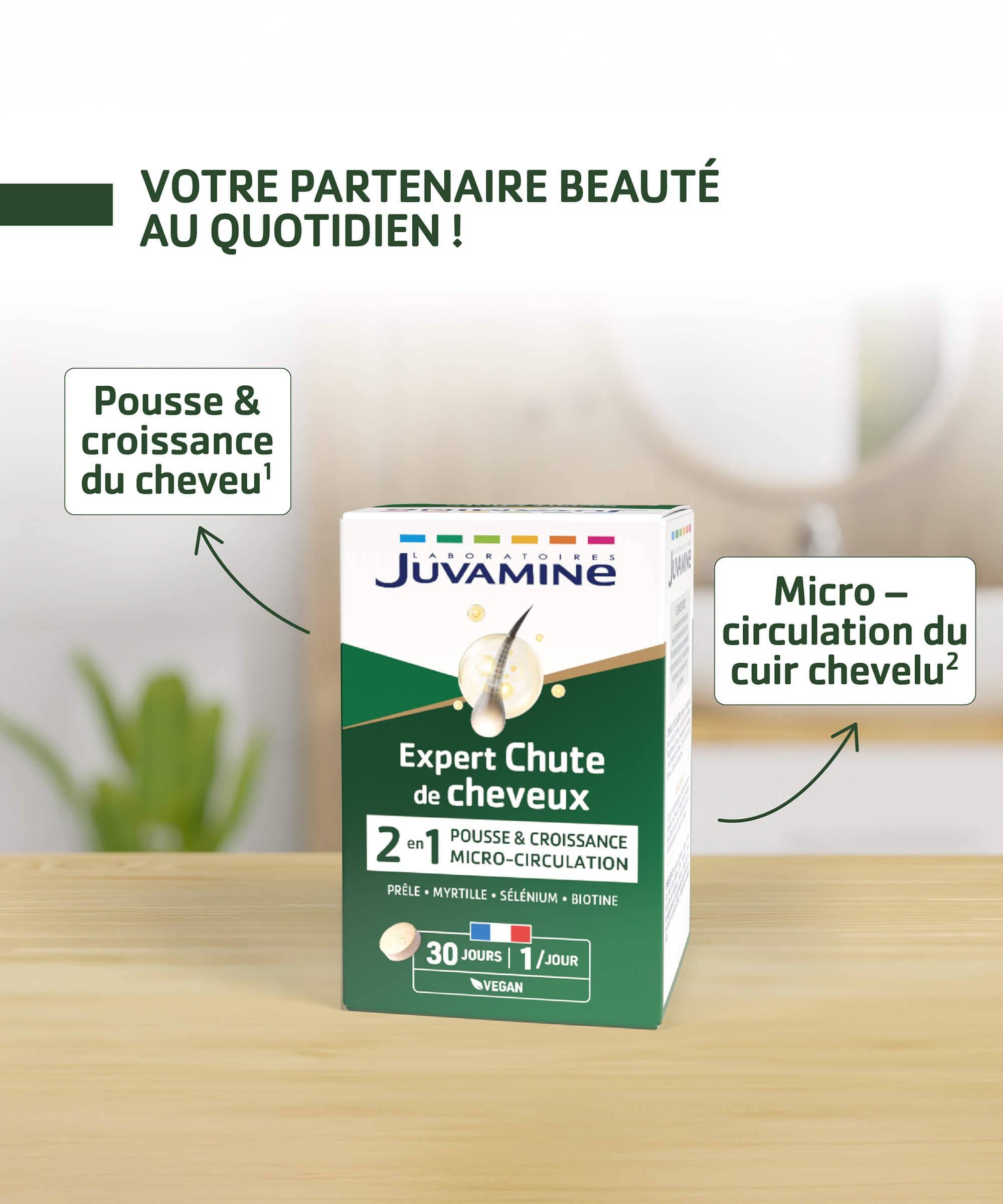 Expert Chute de Cheveux - Pousse et Croissance 30 comprimés | Juvamine