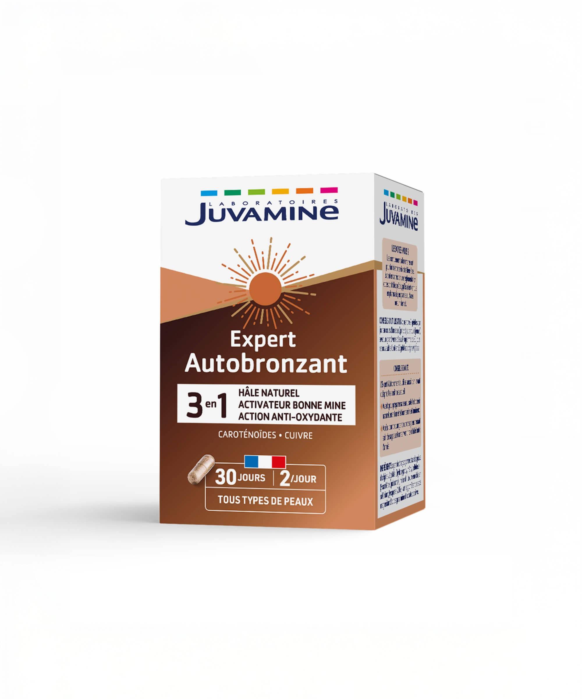 EXPERT AUTOBRONZANT -  Hâle naturel - activateur bonne mine - action antioxydante - 60 gélules | Juvamine