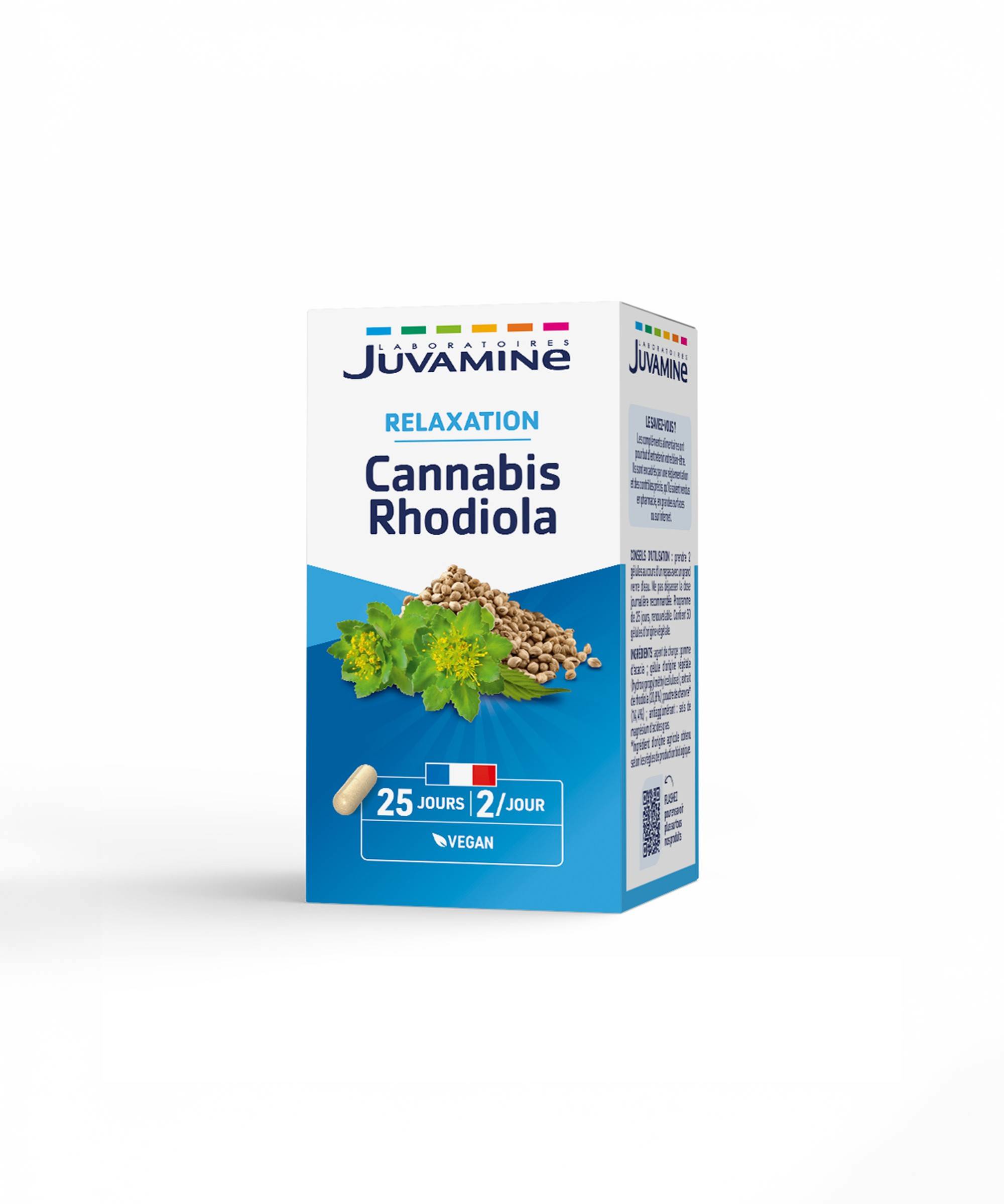 Cannabis Rhodiola - Relaxation 50 gélules | Juvamine