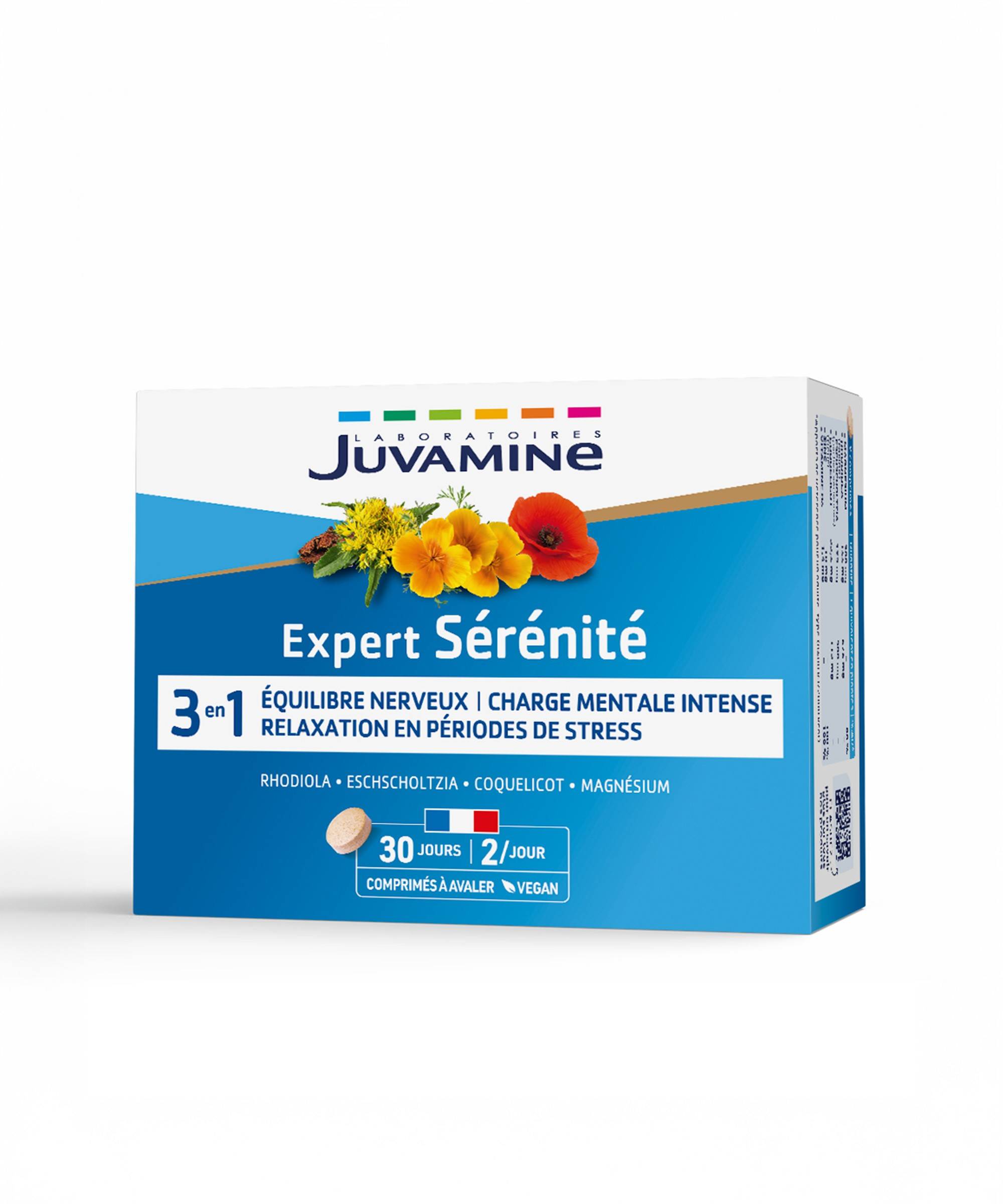 Expert Sérénité 3-en-1 - Équilibre 60 comprimés | Juvamine