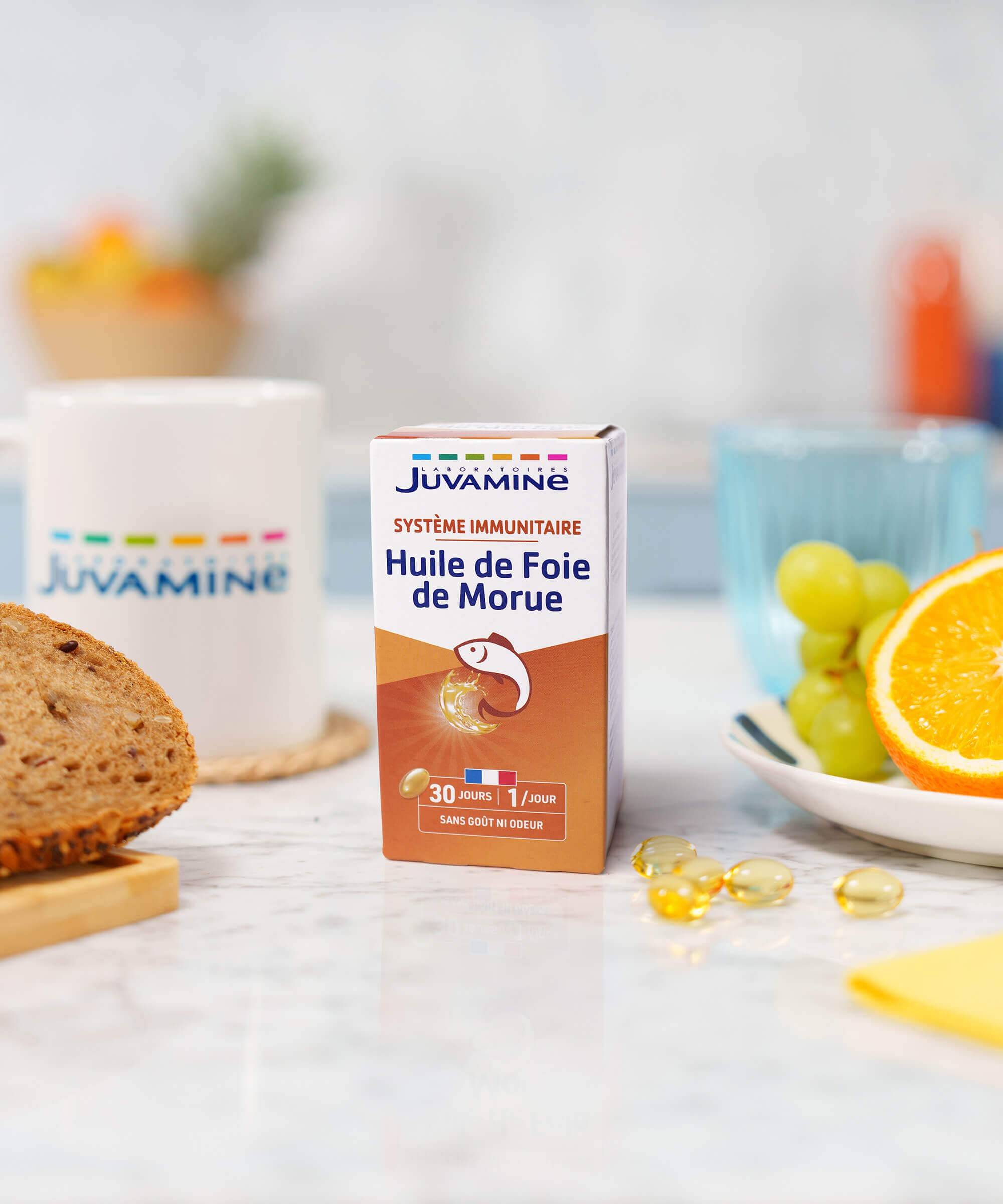 Huile de Foie de Morue - Défenses Immunitaires 30 capsules | Juvamine