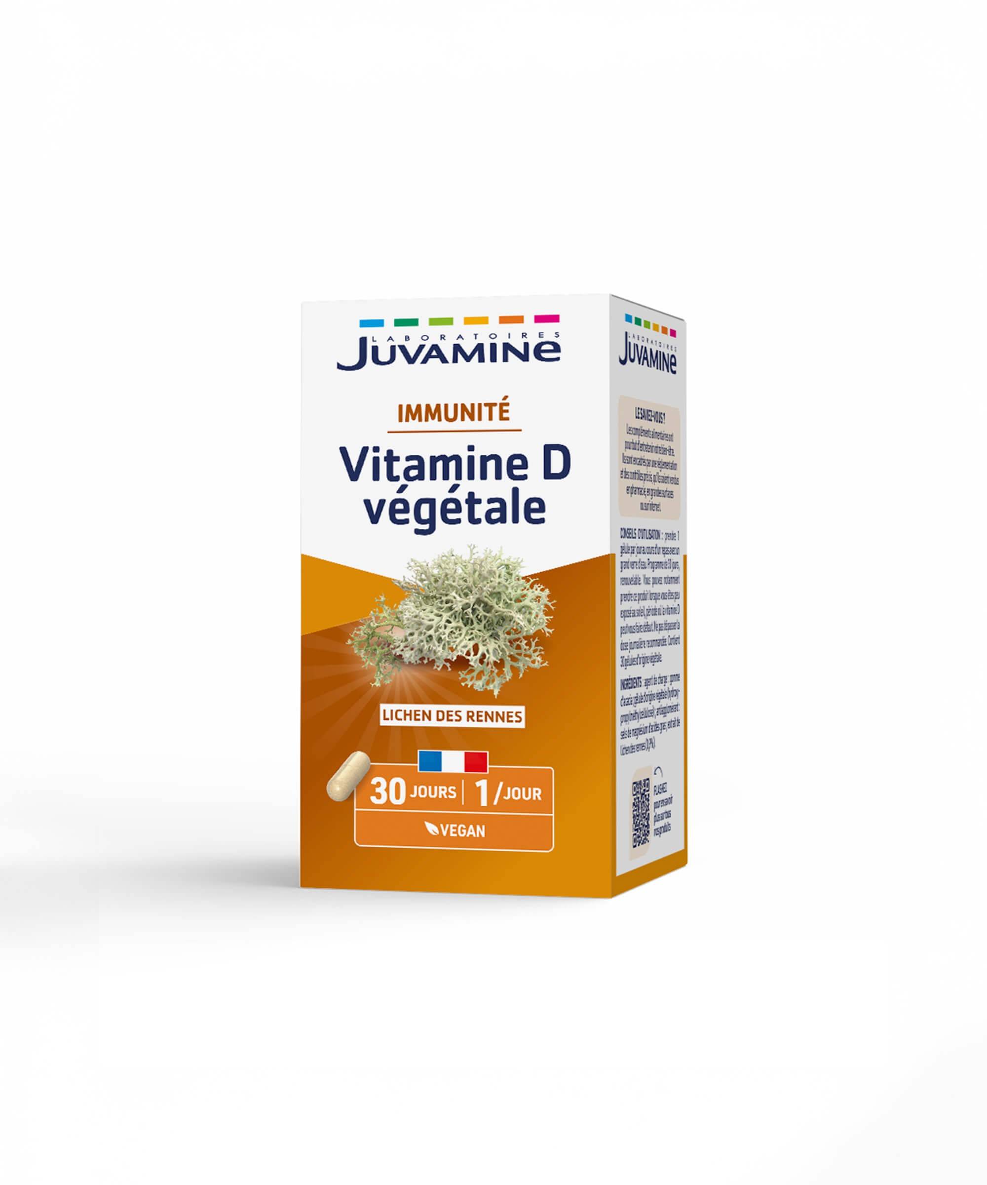 Vitamine D Végétale - Immunité 30 gélules d'origine végétale | Juvamine