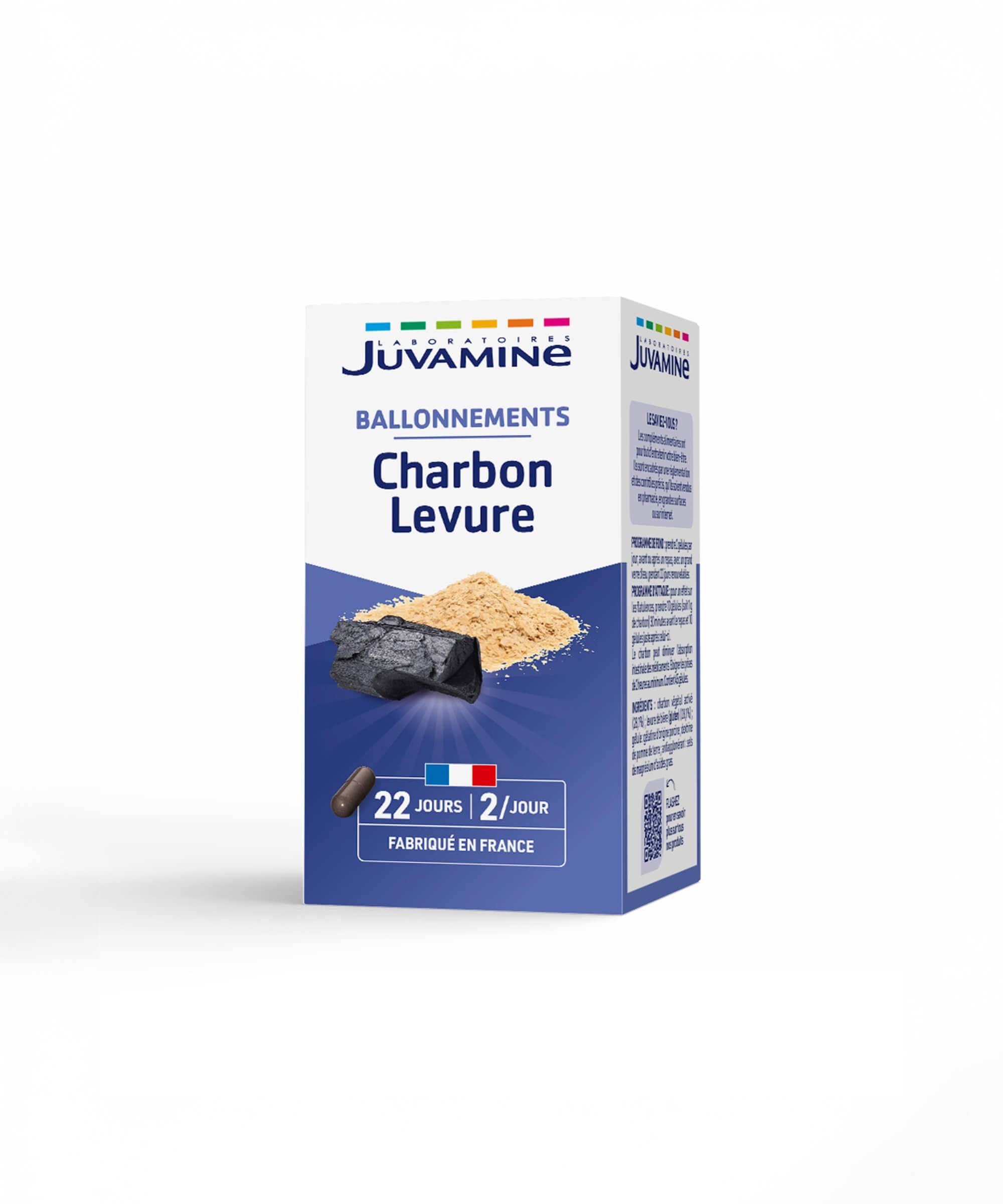 Charbon Levure - Ballonnements - Gélules | Juvamine