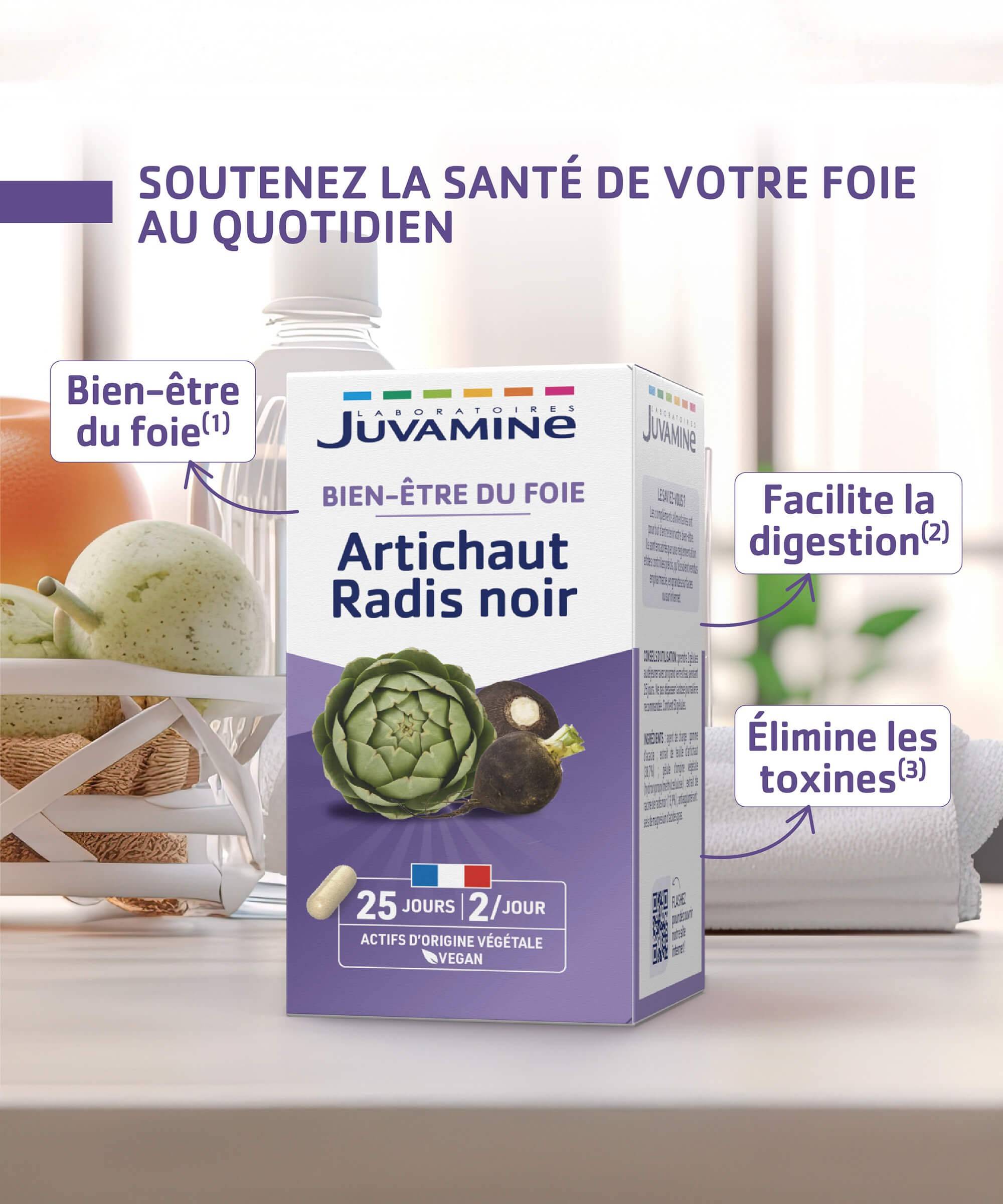 Artichaut Radis Noir - Bien-être du Foie - Gélules | Juvamine