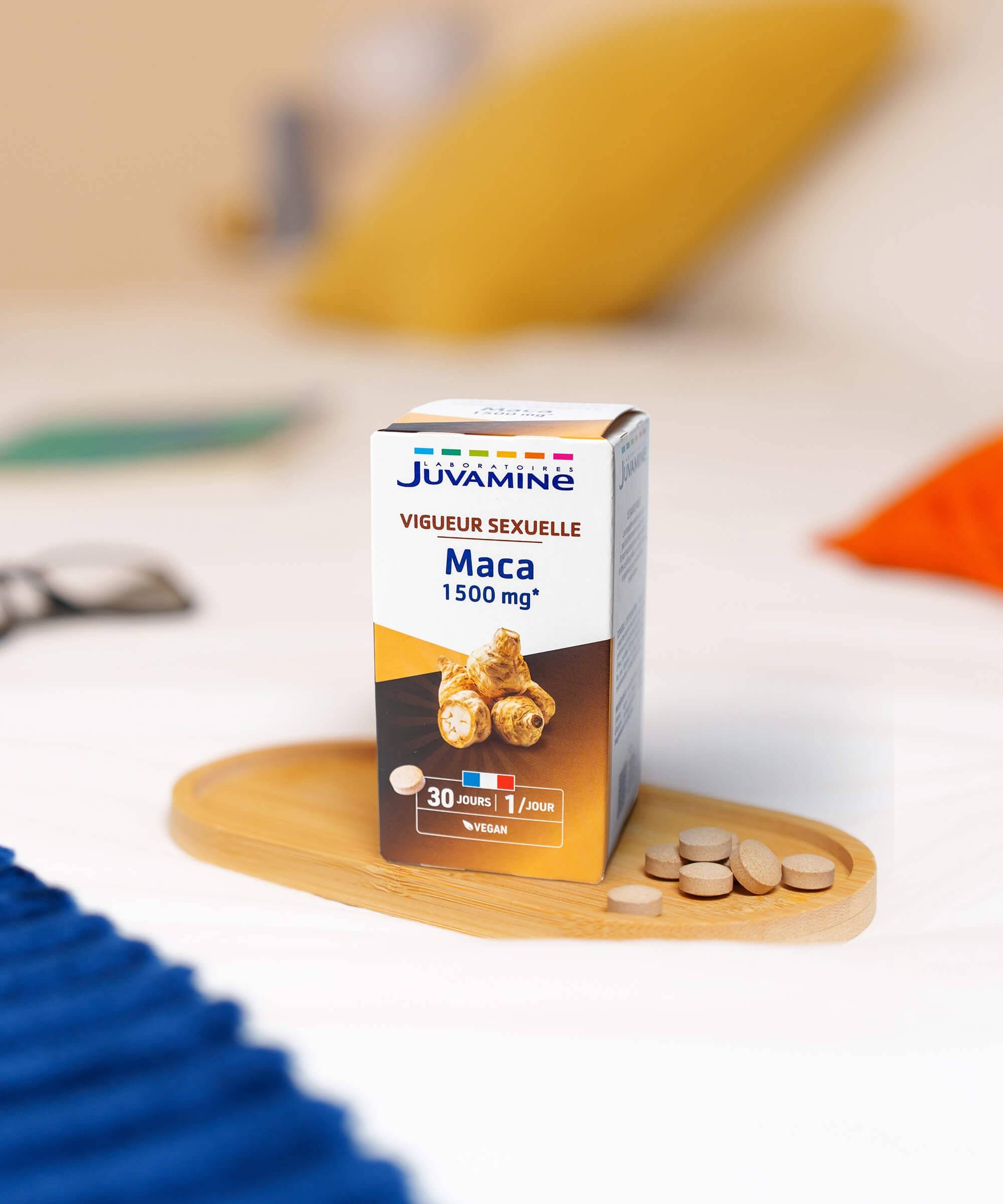 Maca 1500 mg - Vigueur Sexuelle 30 comprimés | Juvamine