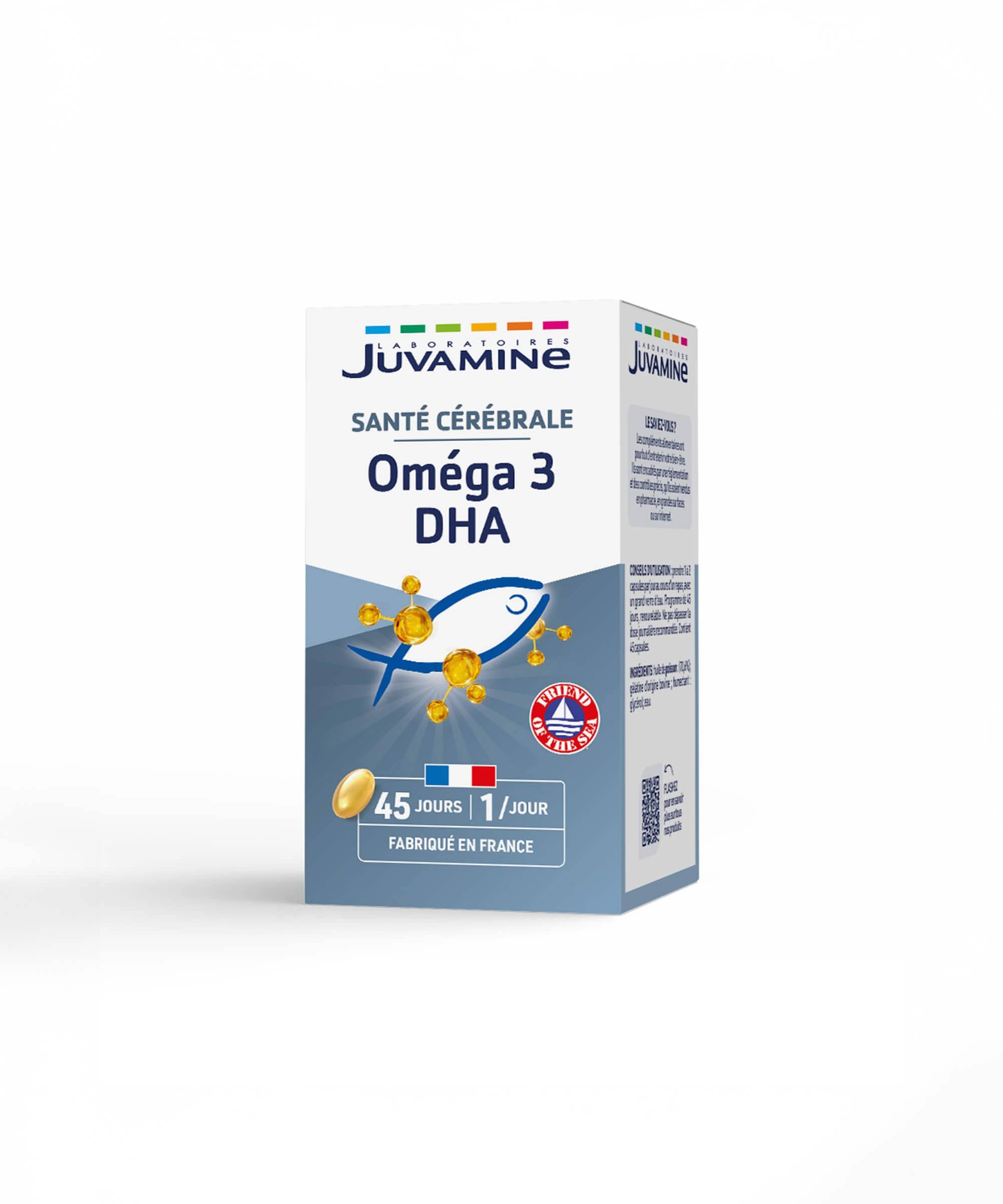 Oméga 3 DHA - Santé Cérébrale 45 capsules | Juvamine
